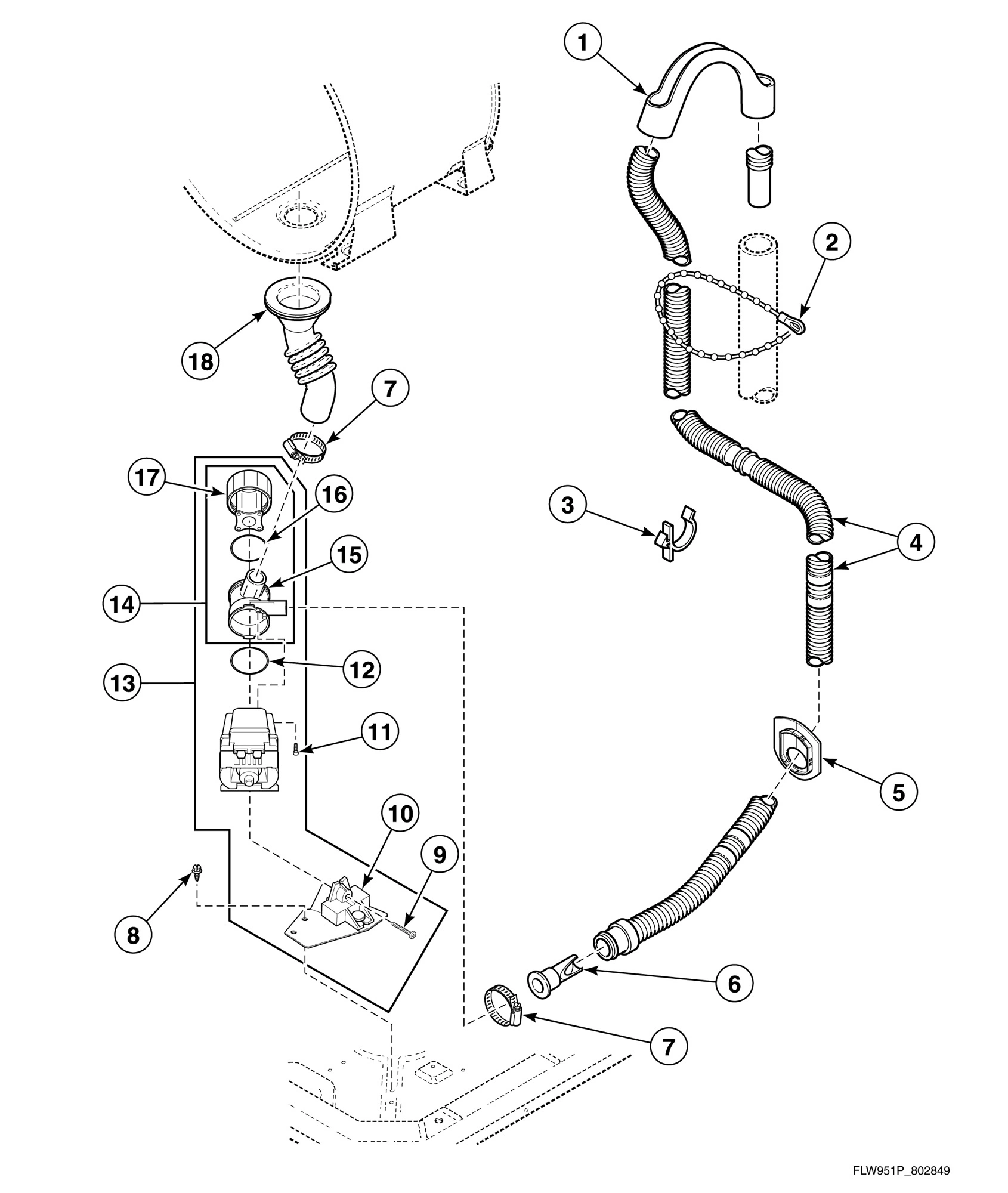 Drain Hose and Pump