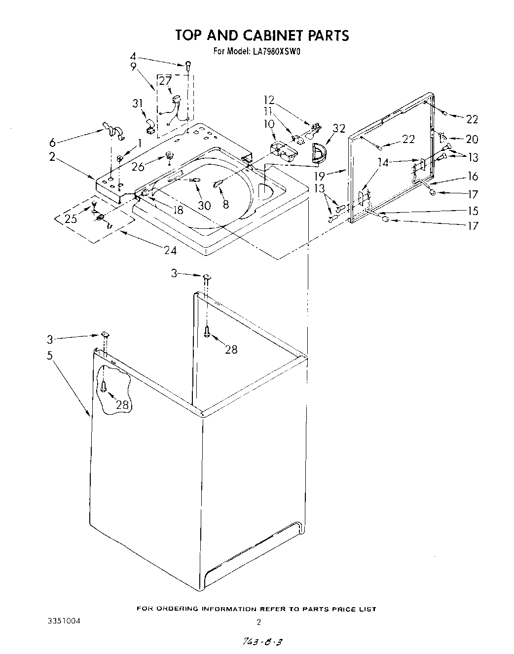02 - TOP AND CABINET , LITERATURE AND OPTIONAL