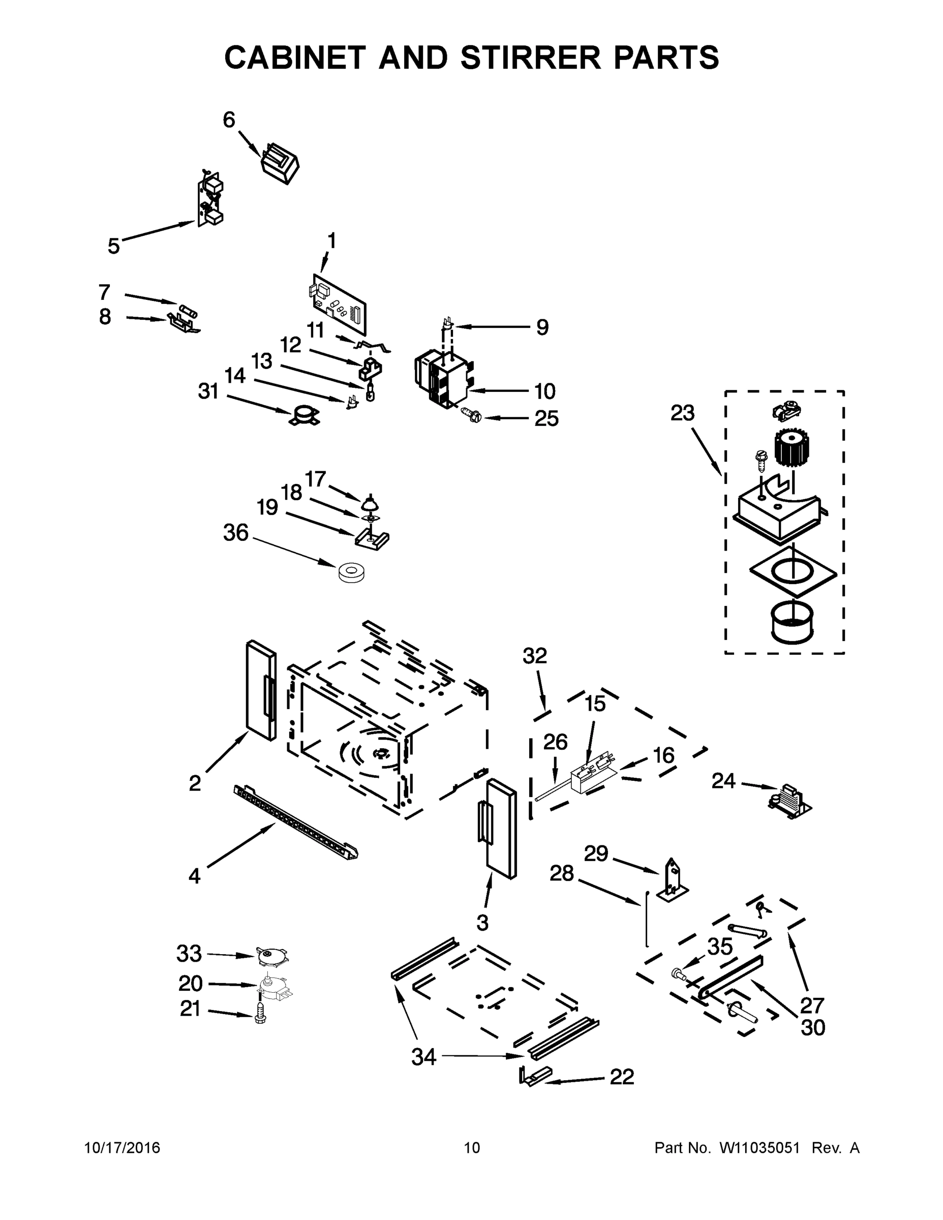 06 - CABINET AND STIRRER PARTS