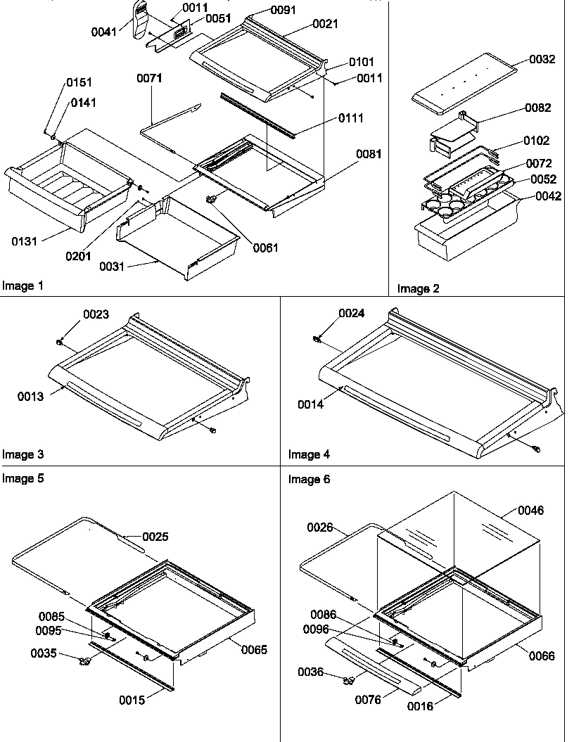 11 - SHELVES, DELI, AND CRISPER ASSEMBLIES