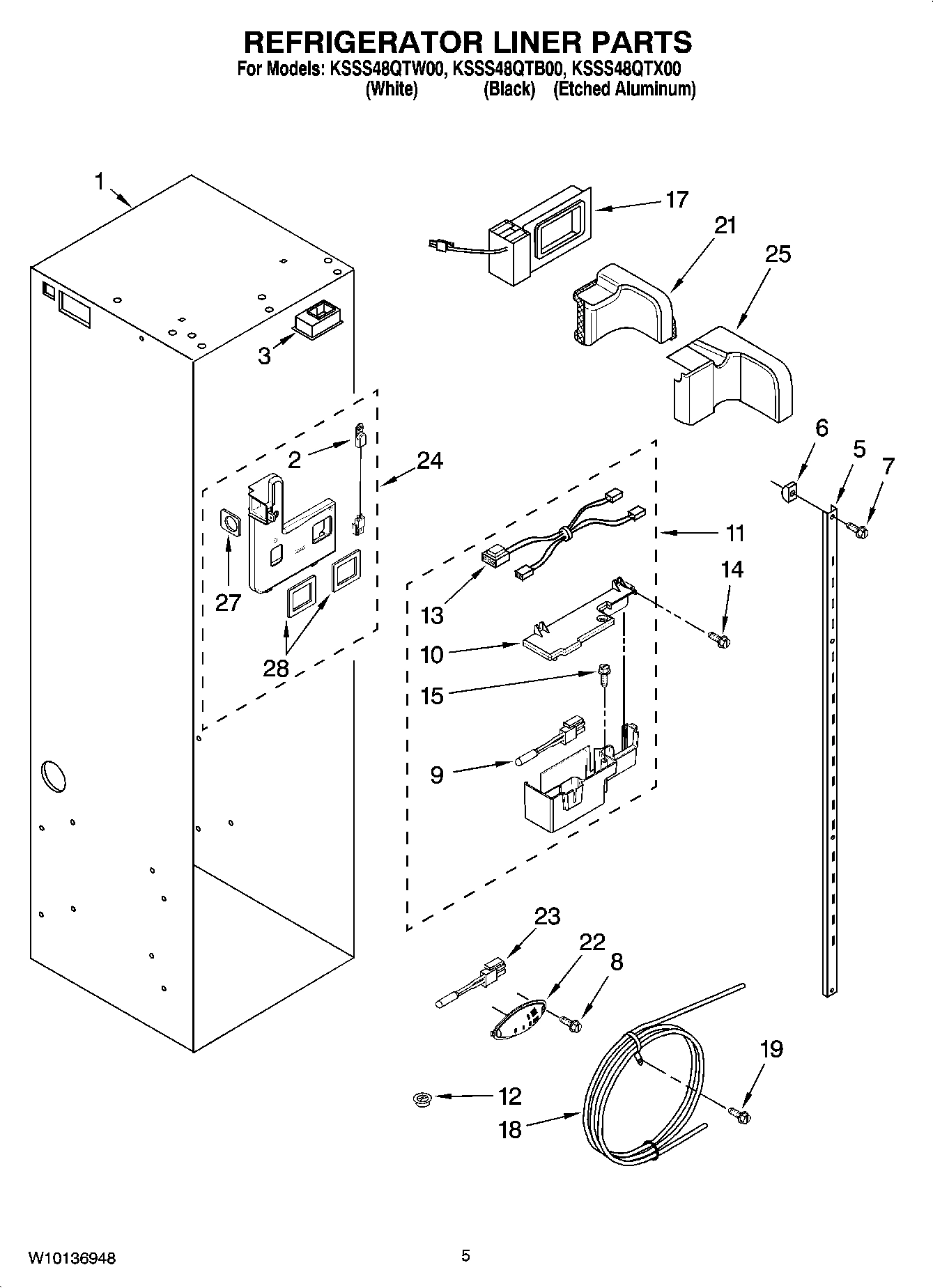 04 - REFRIGERATOR LINER PARTS