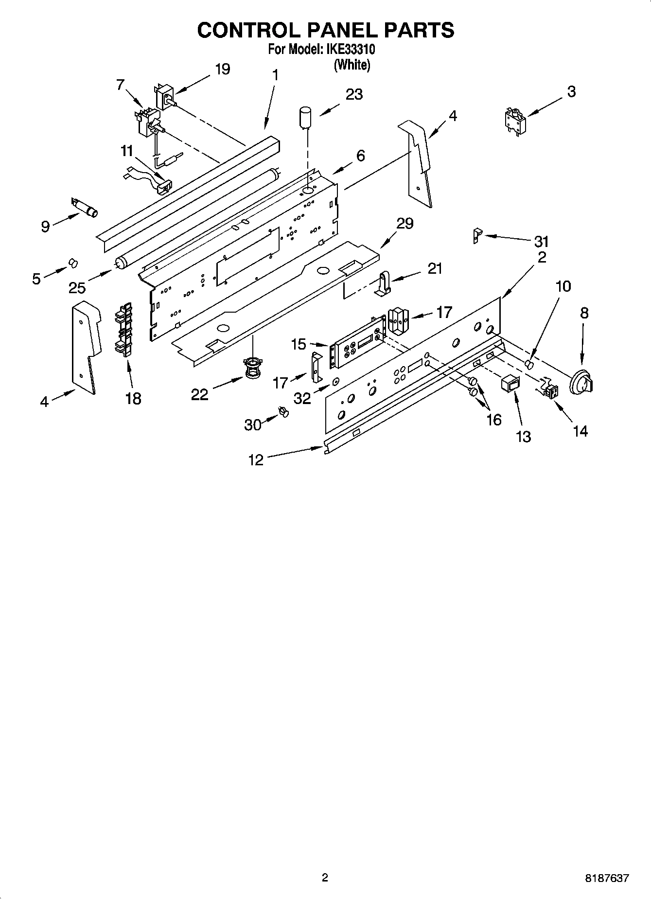 02 - CONTROL PANEL PARTS