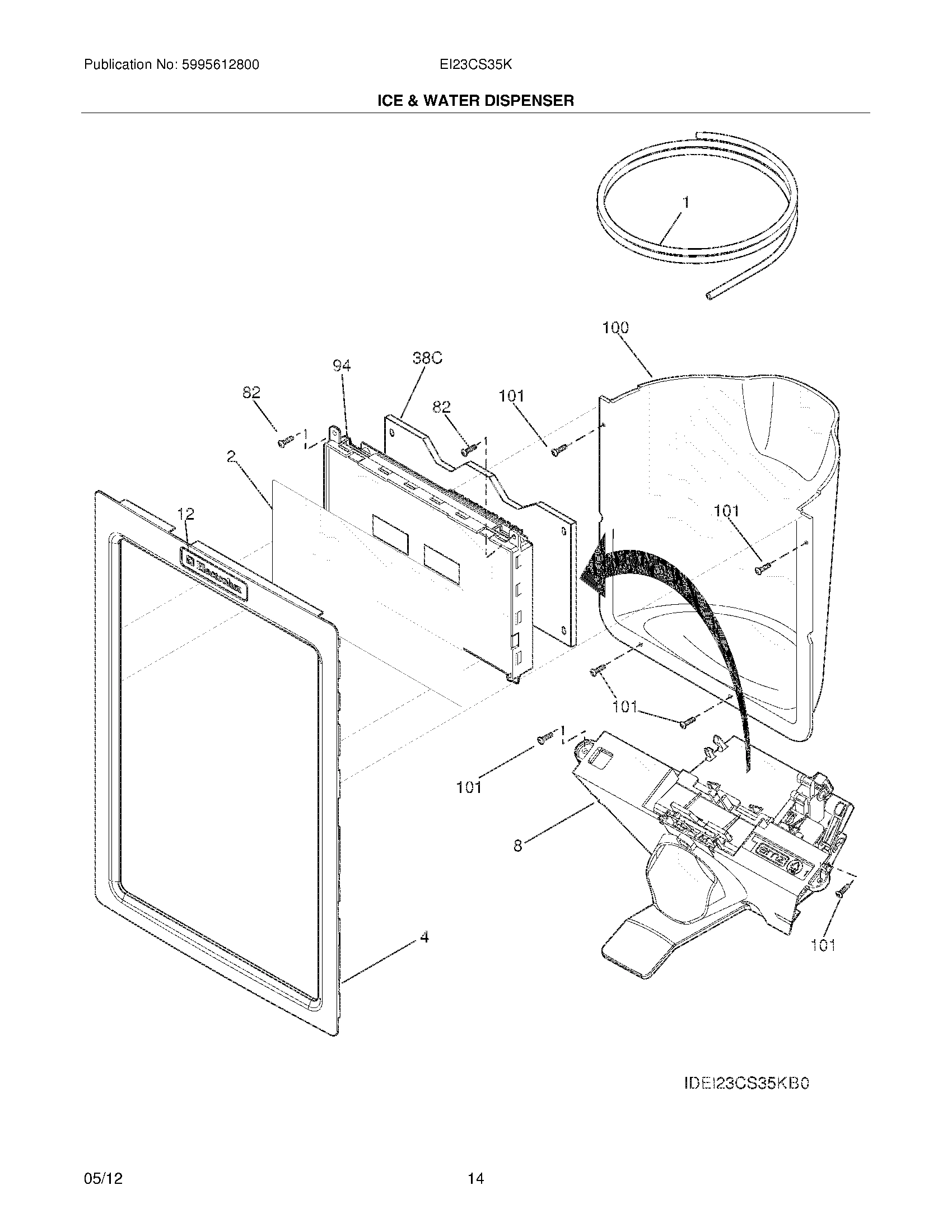 15 - ICE & WATER DISPENSER