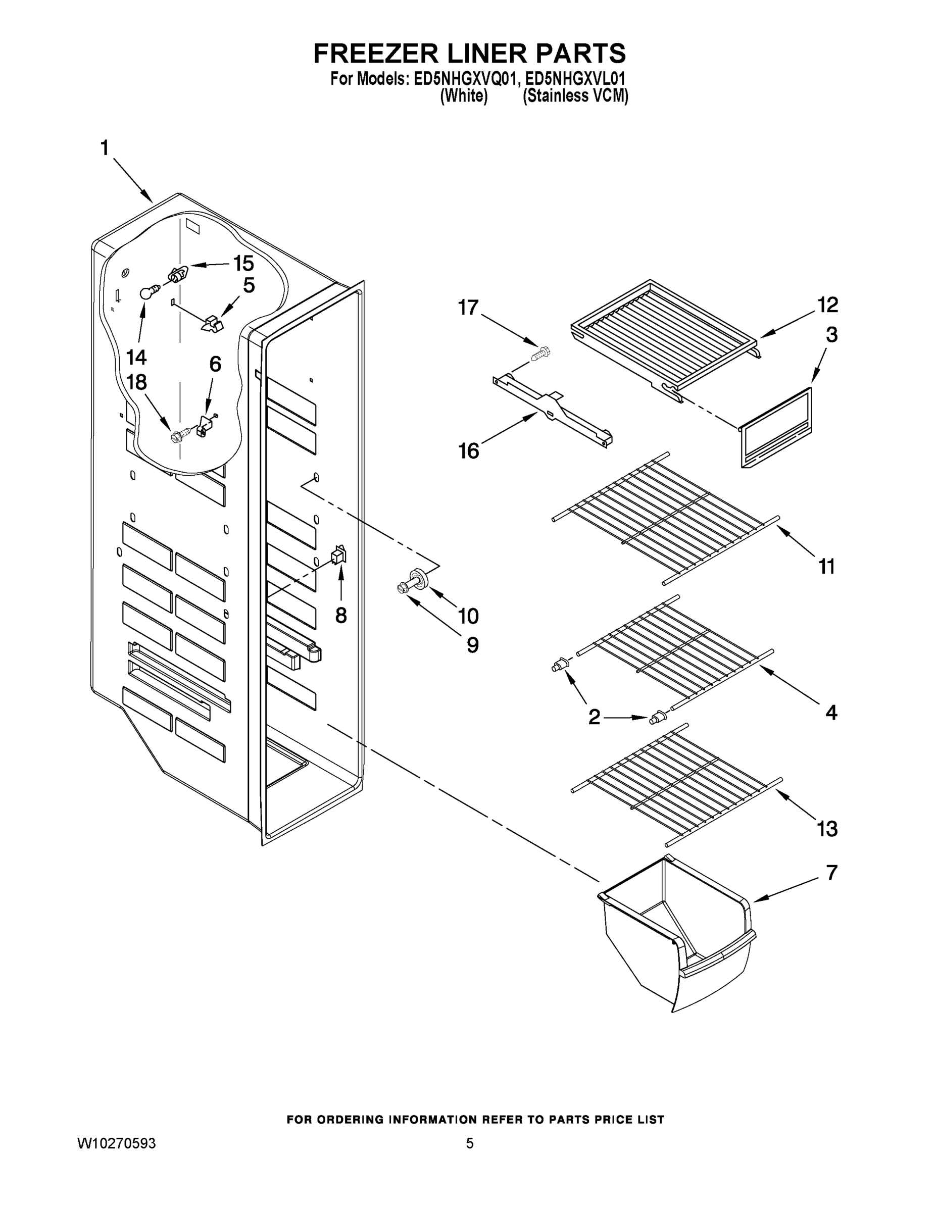 04 - FREEZER LINER PARTS