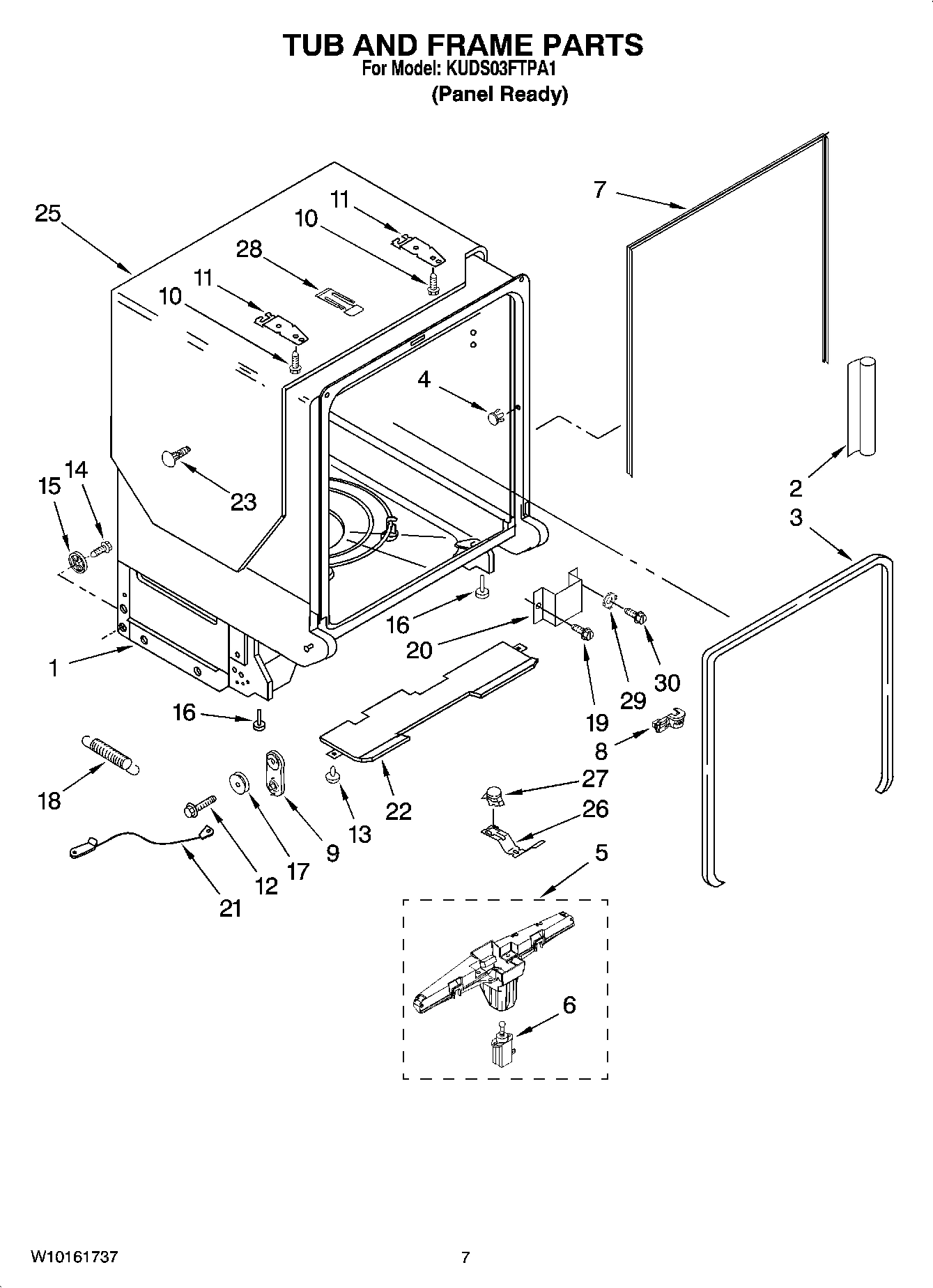 07 - TUB AND FRAME PARTS