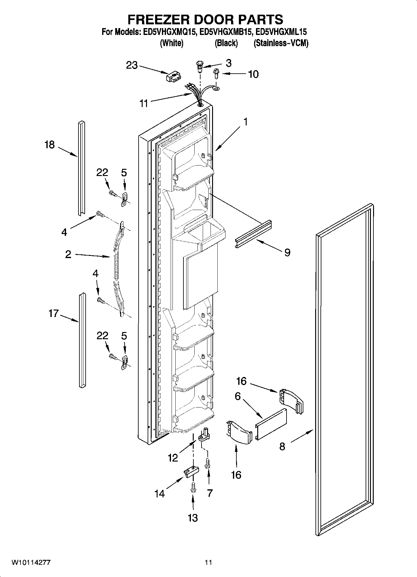 07 - FREEZER DOOR PARTS