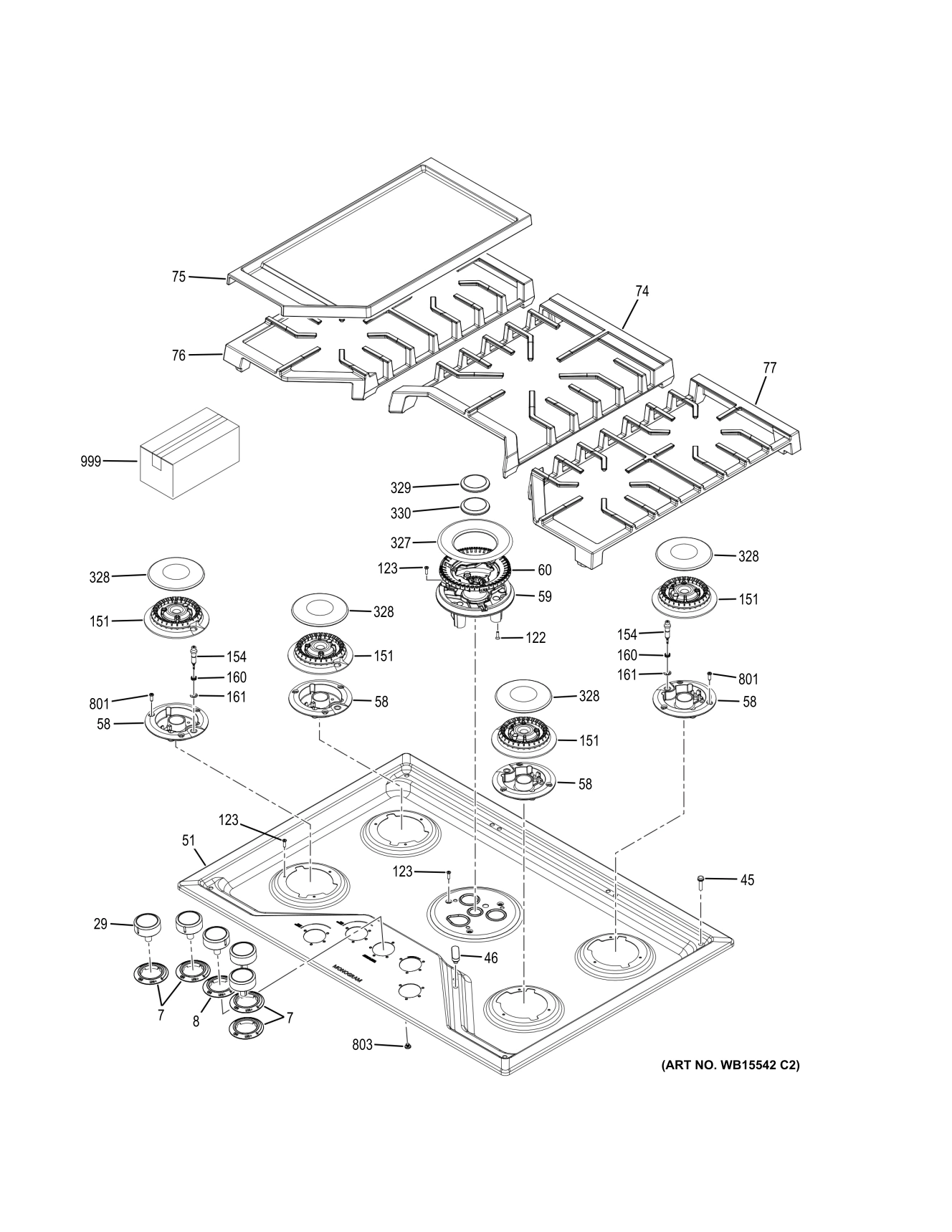 CONTROL PANEL & COOKTOP