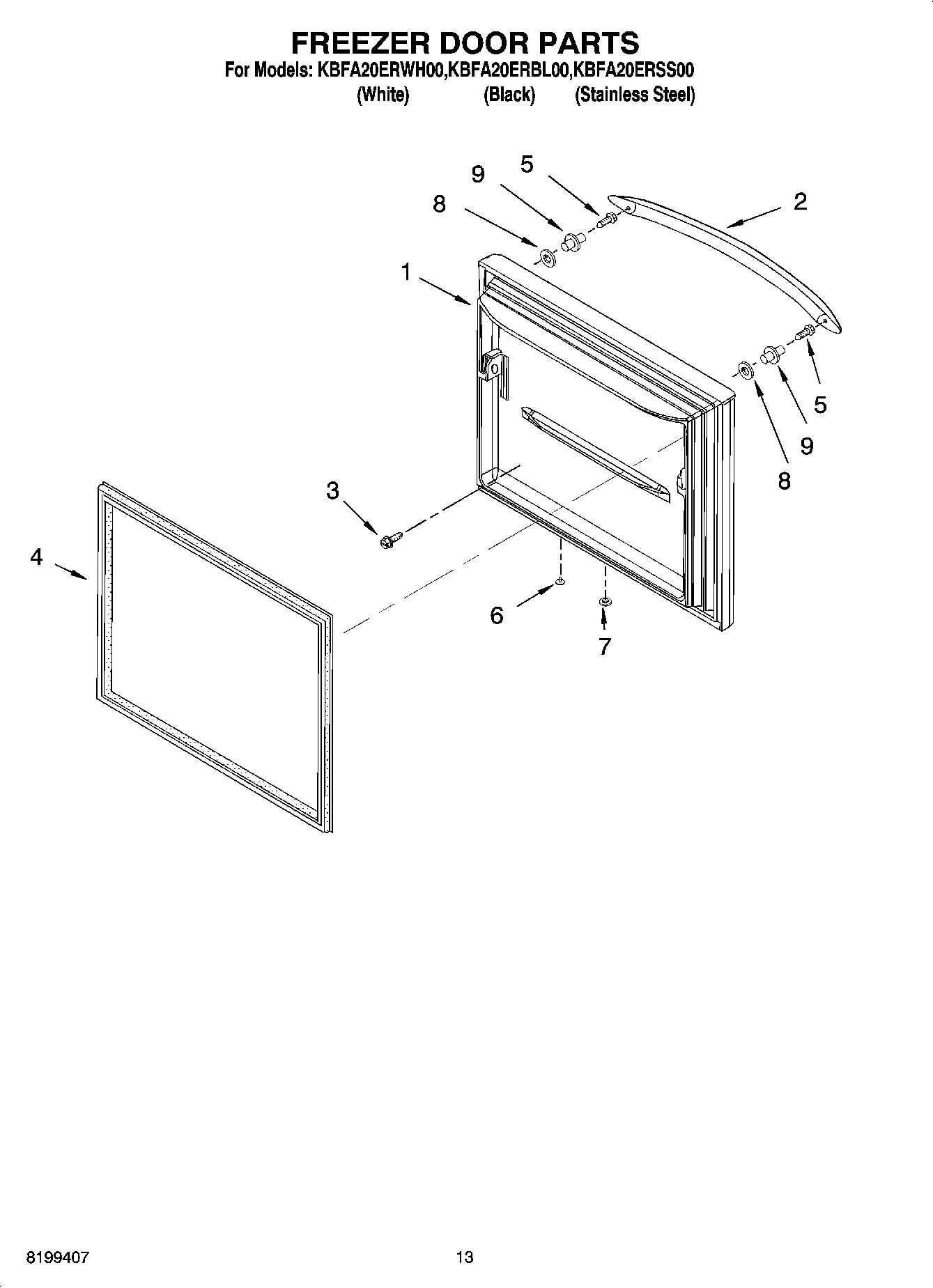 07 - FREEZER DOOR PARTS