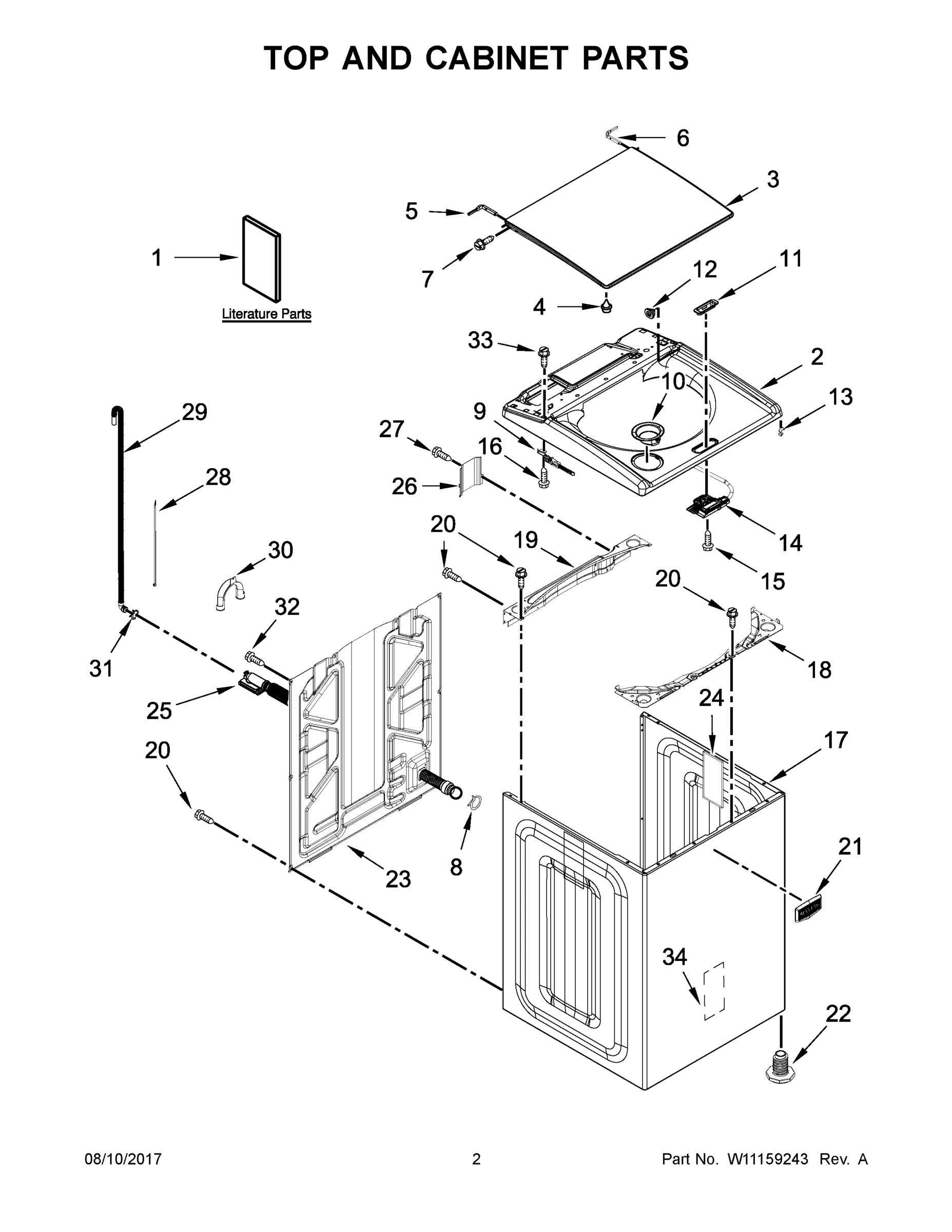 02 - TOP AND CABINET PARTS
