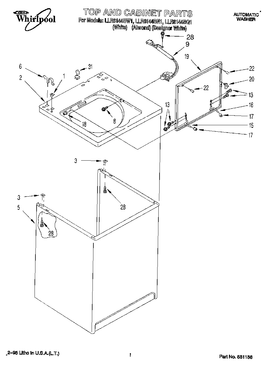 01 - TOP AND CABINET, LIT/OPTIONAL