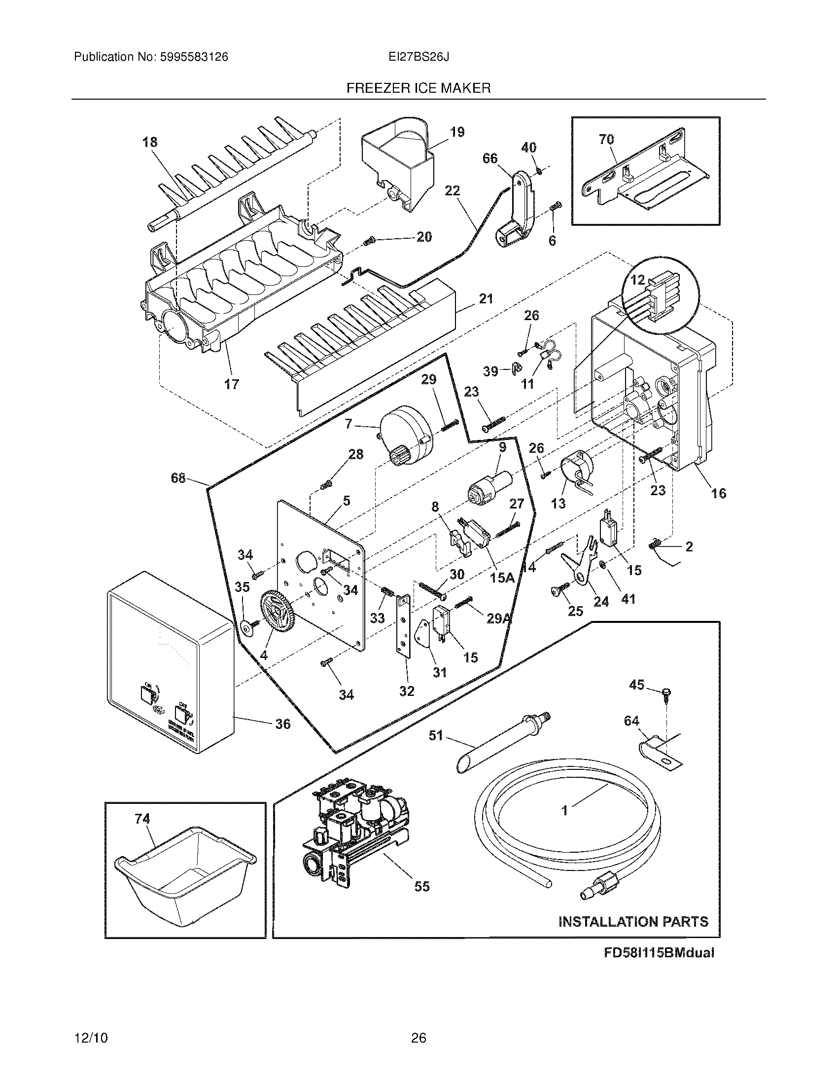 19 - FREEZER ICE MAKER