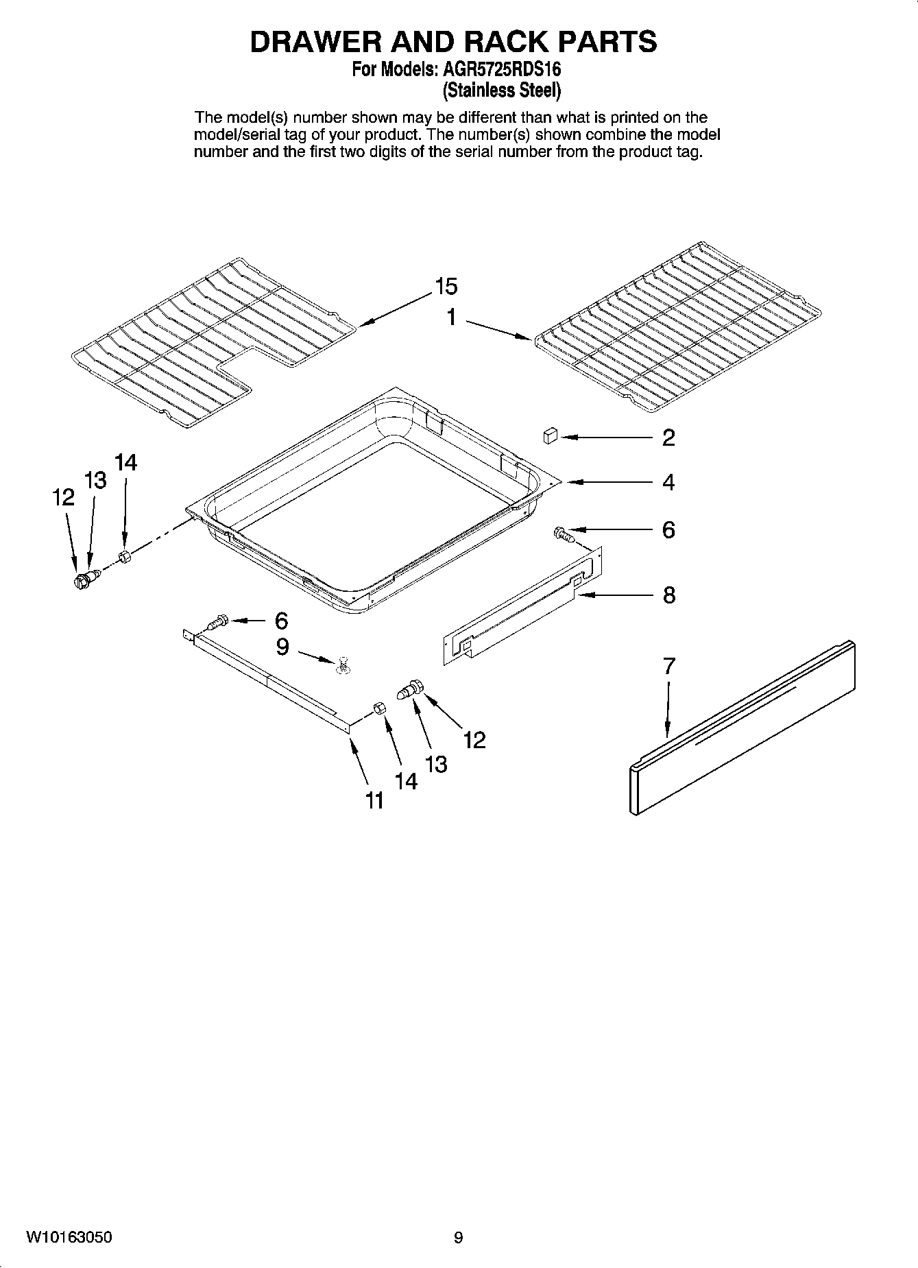 06 - DRAWER AND RACK PARTS, OPTIONAL PARTS (NOT INCLUDED)
