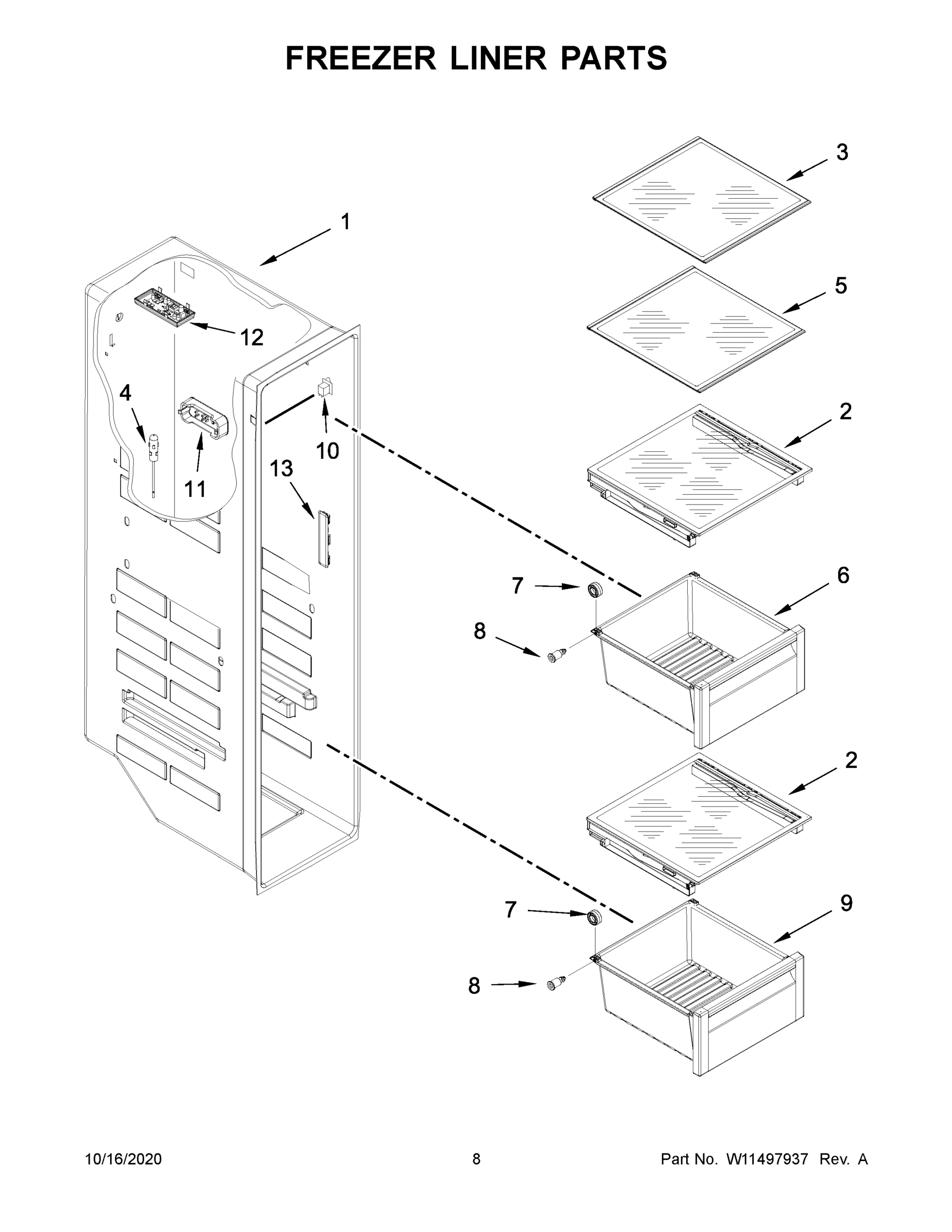 05 - FREEZER LINER PARTS