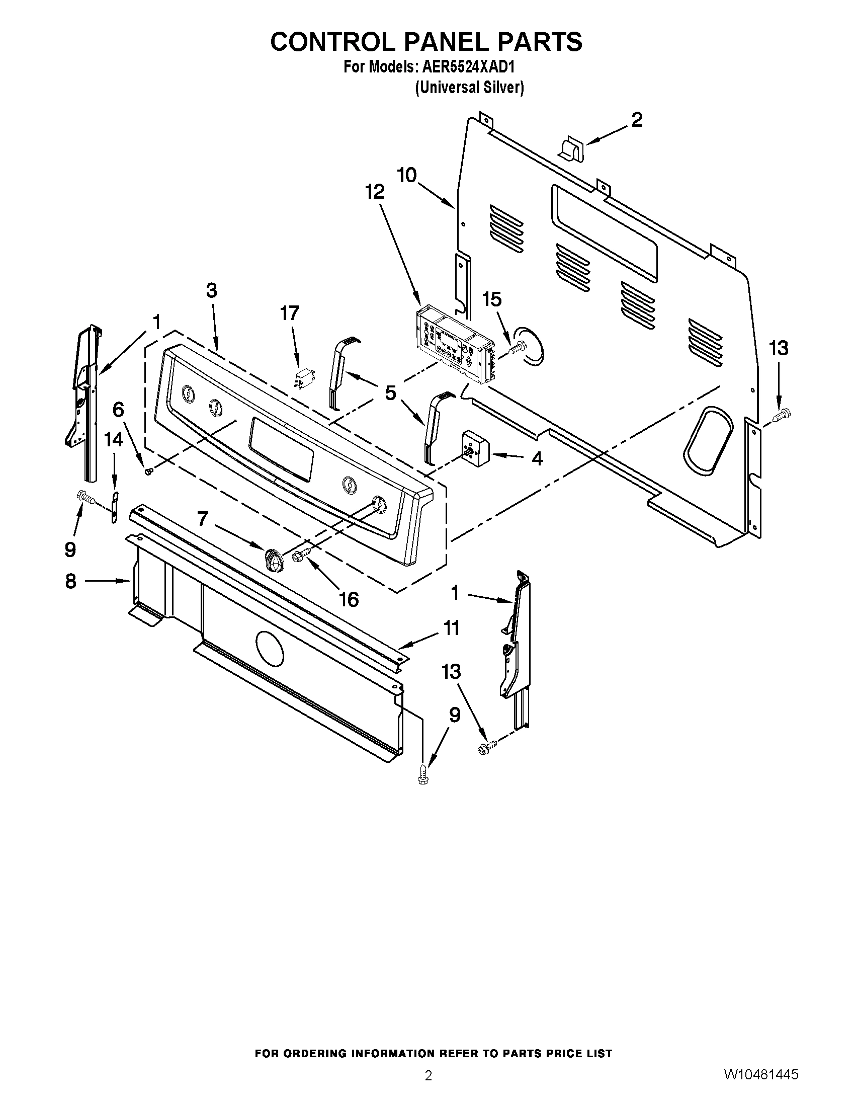 02 - CONTROL PANEL PARTS
