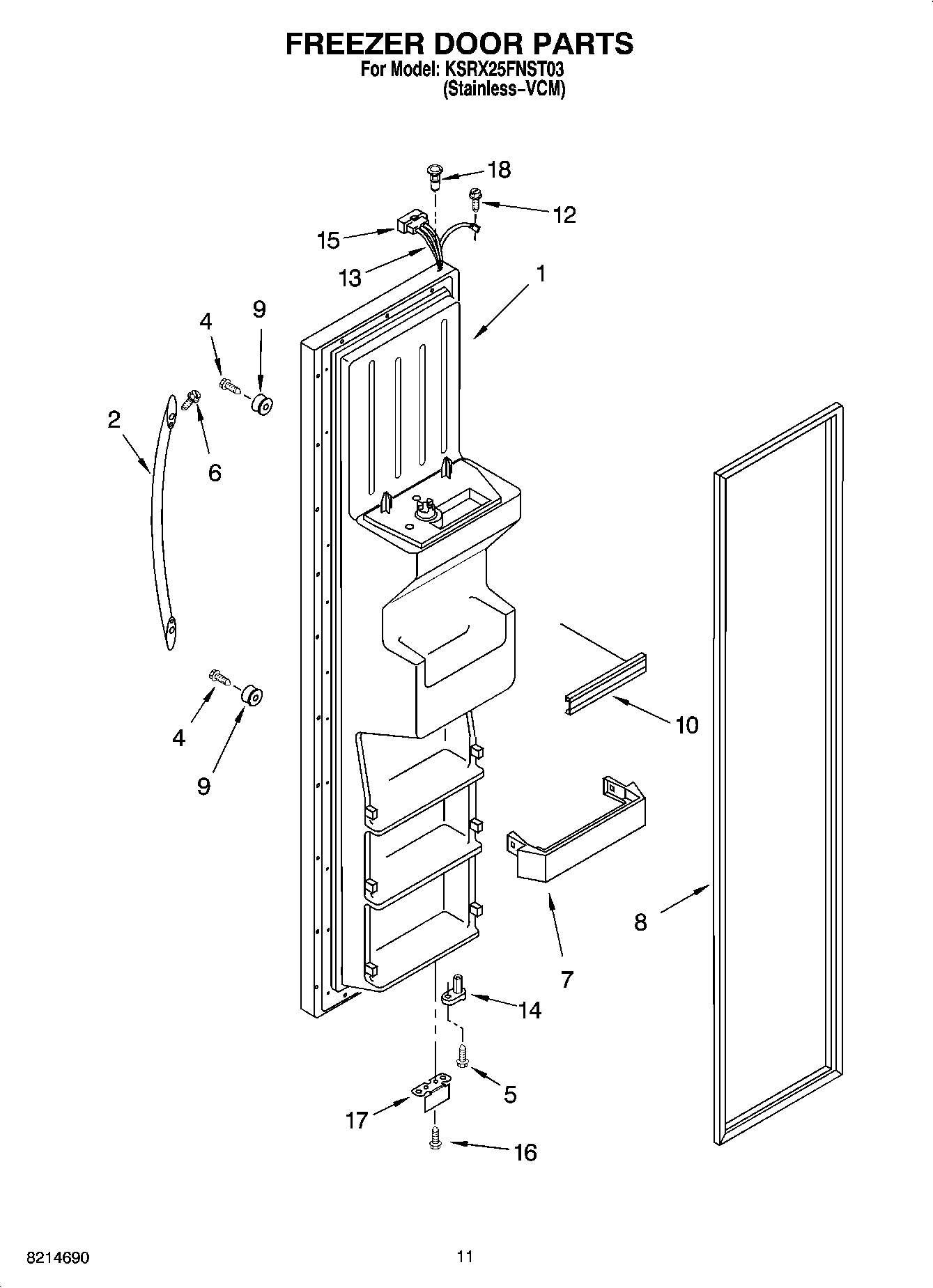07 - FREEZER DOOR PARTS
