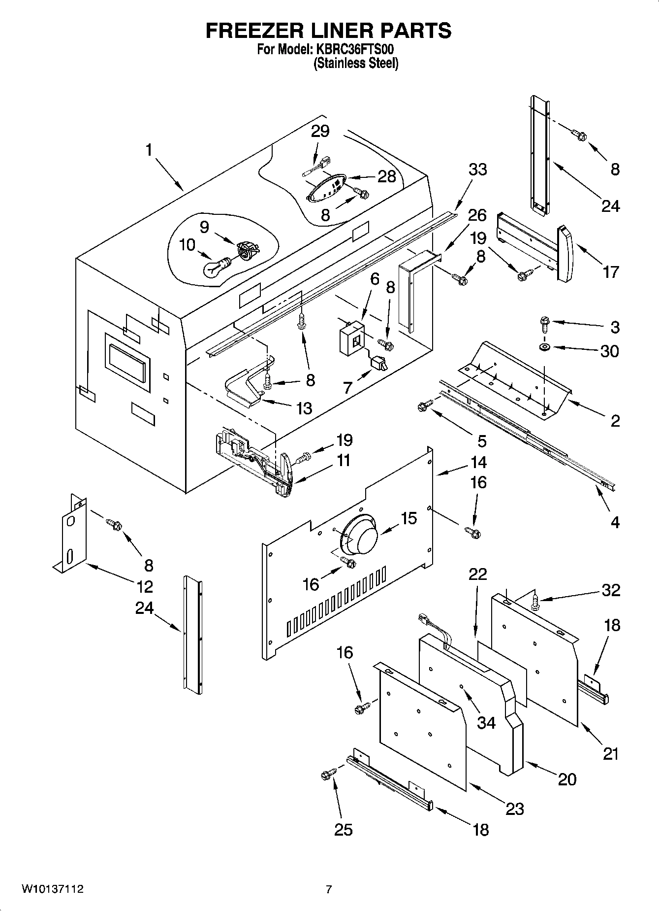 05 - FREEZER LINER PARTS