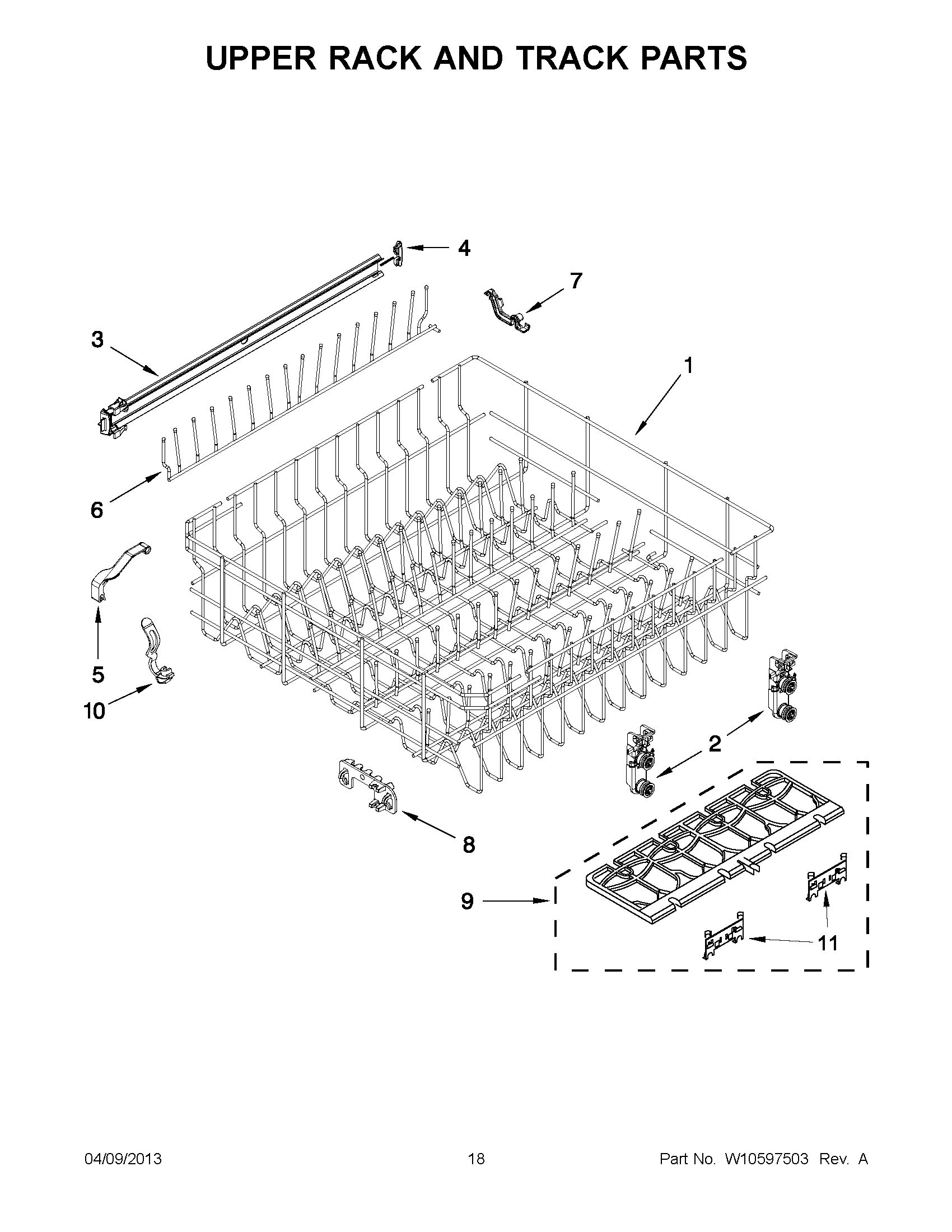 09 - UPPER RACK AND TRACK PARTS