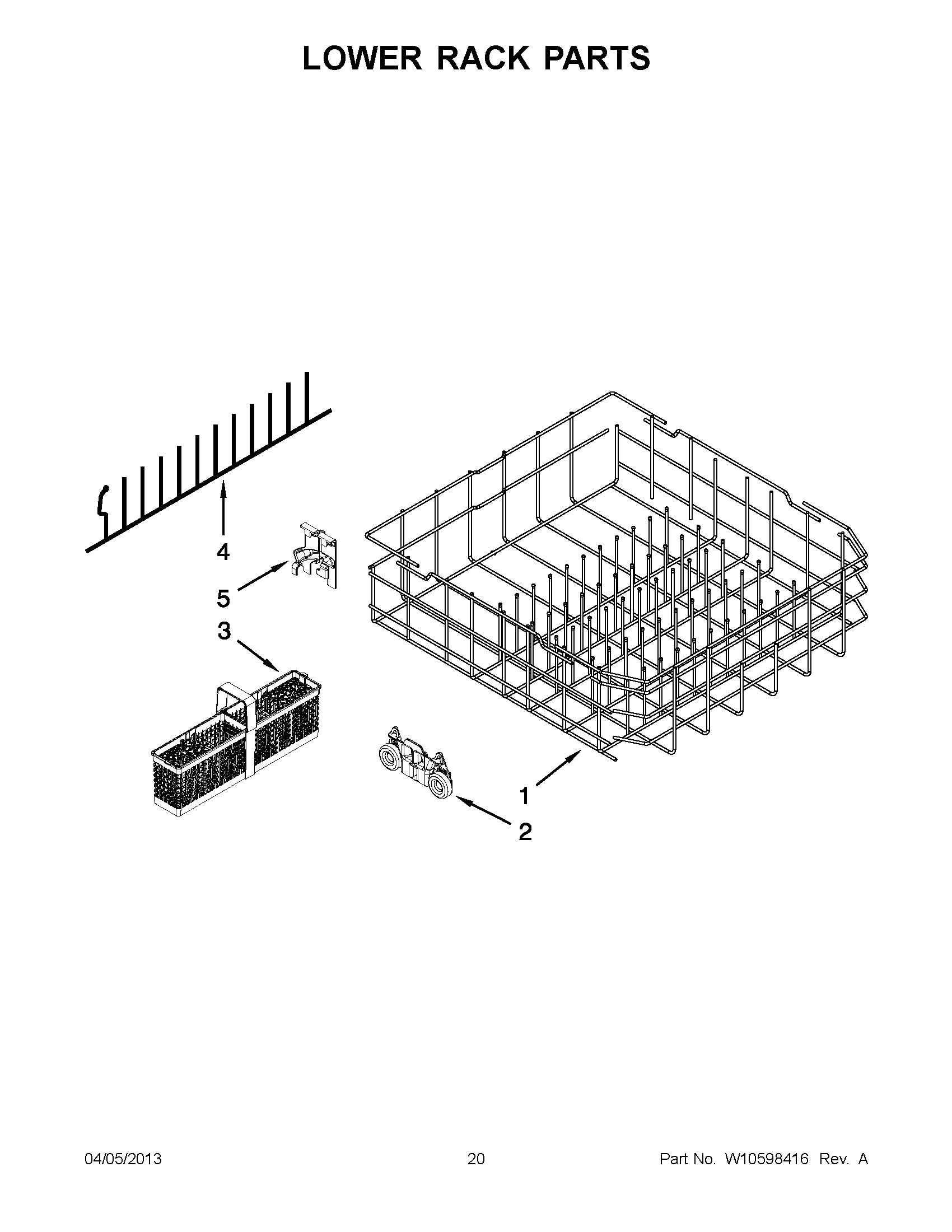 10 - LOWER RACK PARTS