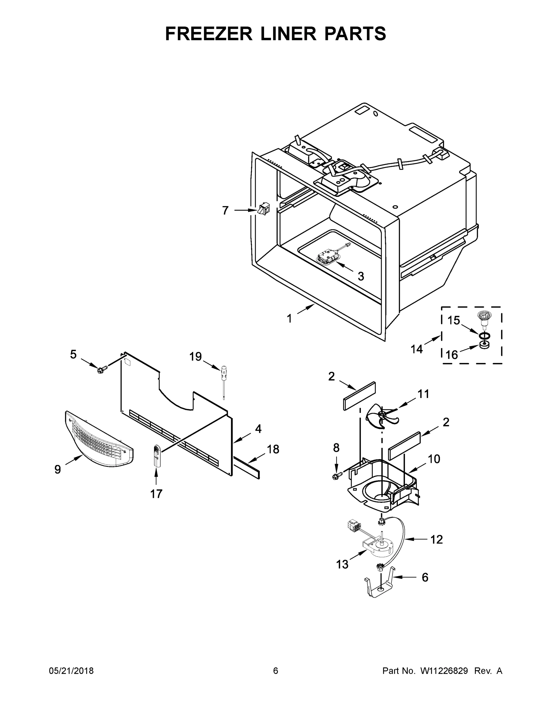 04 - FREEZER LINER PARTS