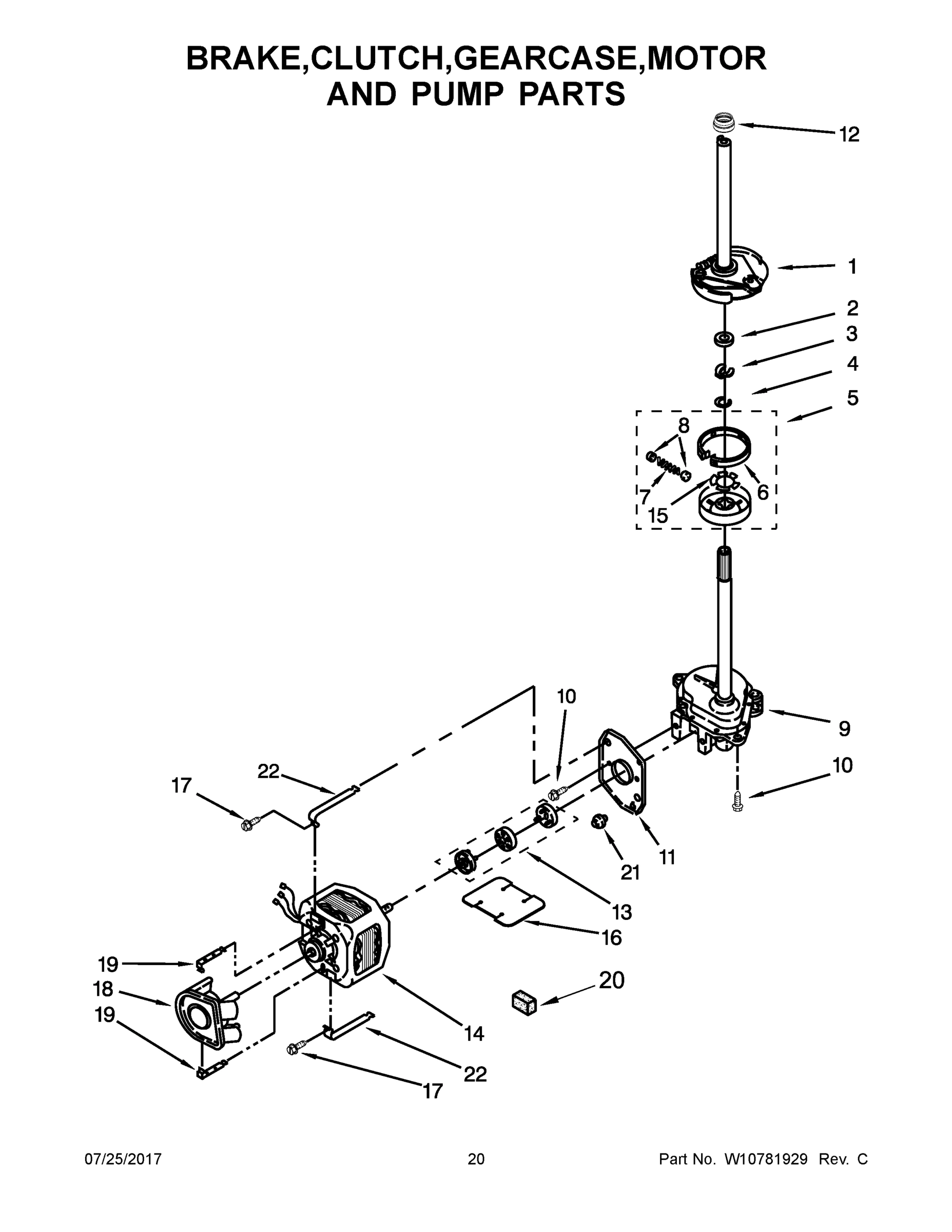 11 - BRAKE, CLUTCH, GEARCASE, MOTOR AND PUMP PARTS