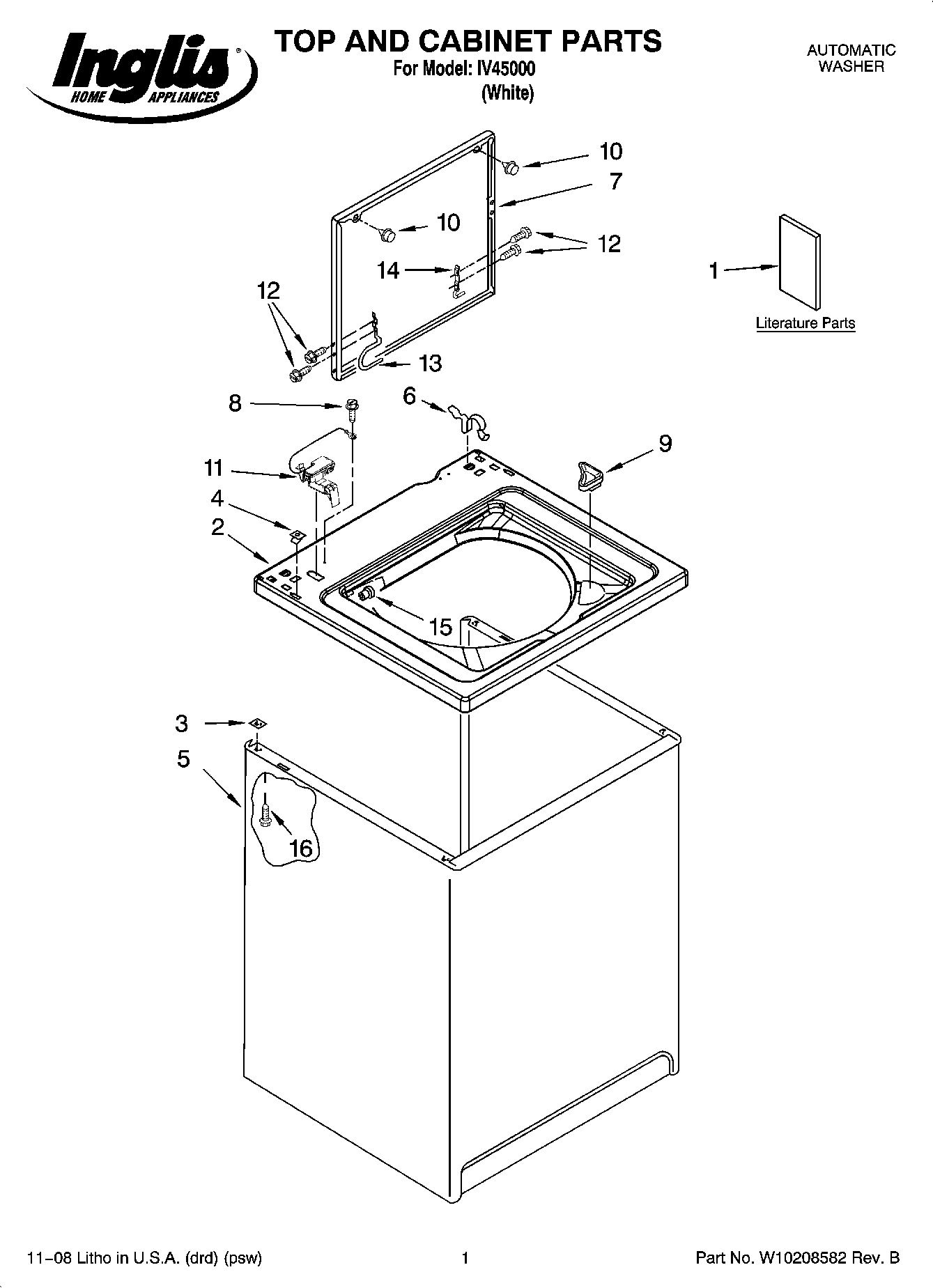 01 - TOP AND CABINET PARTS