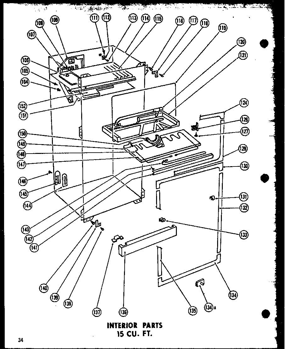 03 - INTERIOR PARTS 15 CU. FT.