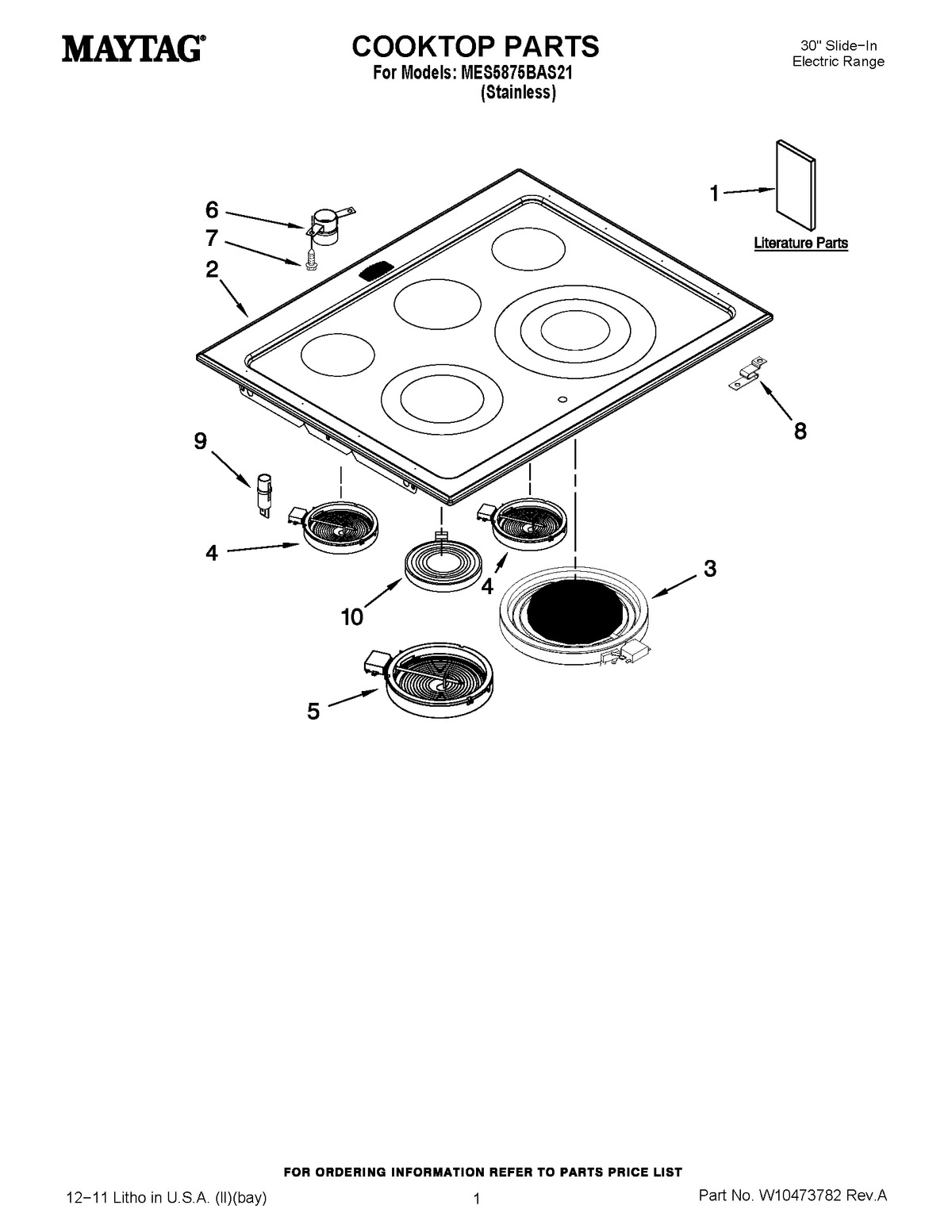 01 - COOKTOP PARTS
