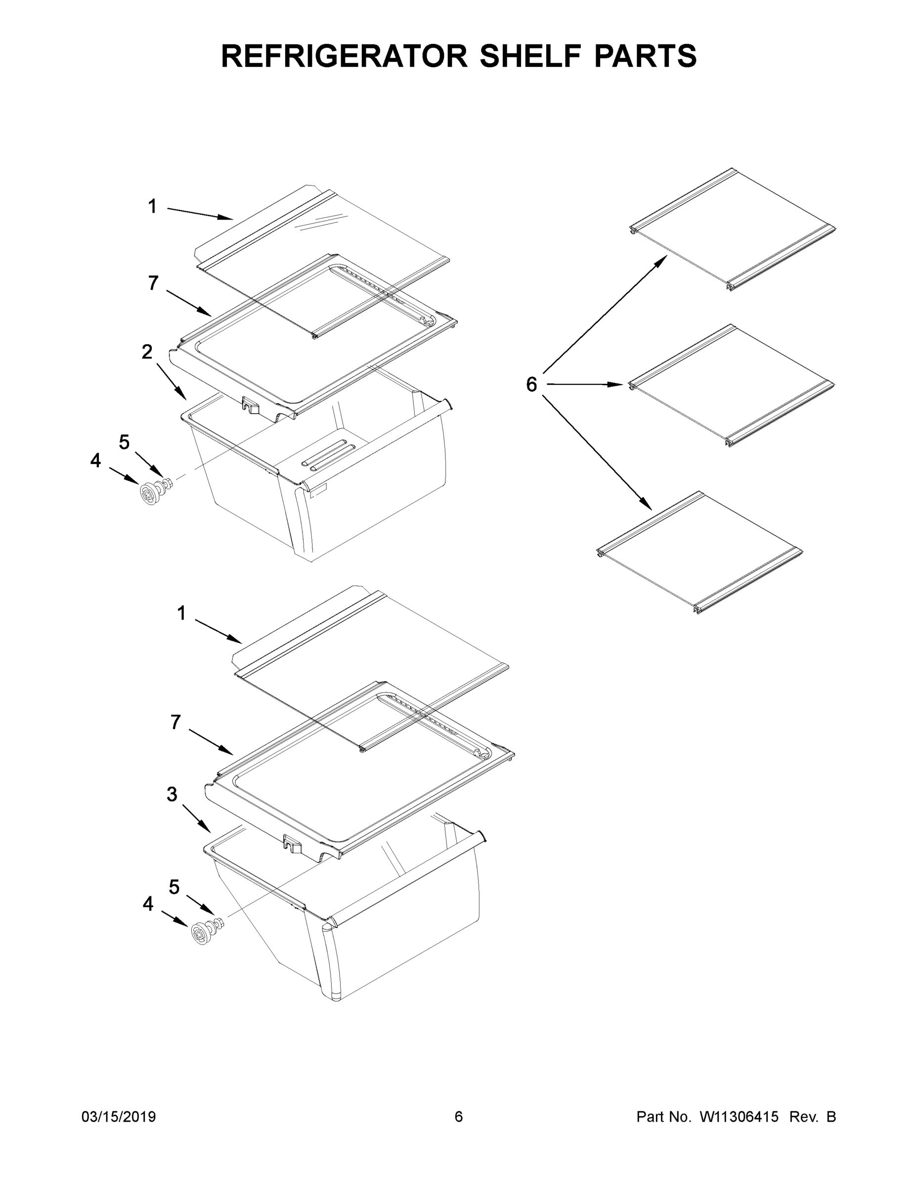 04 - REFRIGERATOR SHELF PARTS