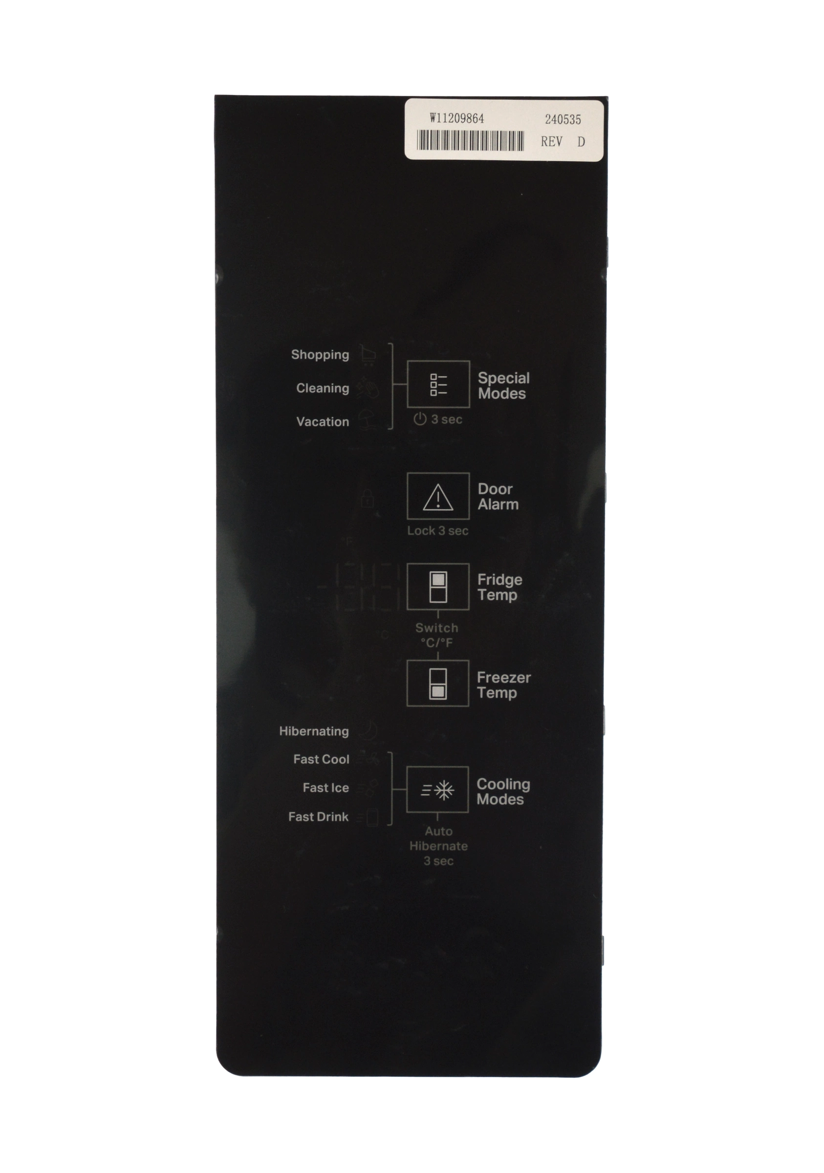 W11579353 Whirlpool Refrigerator UI Panel + Core