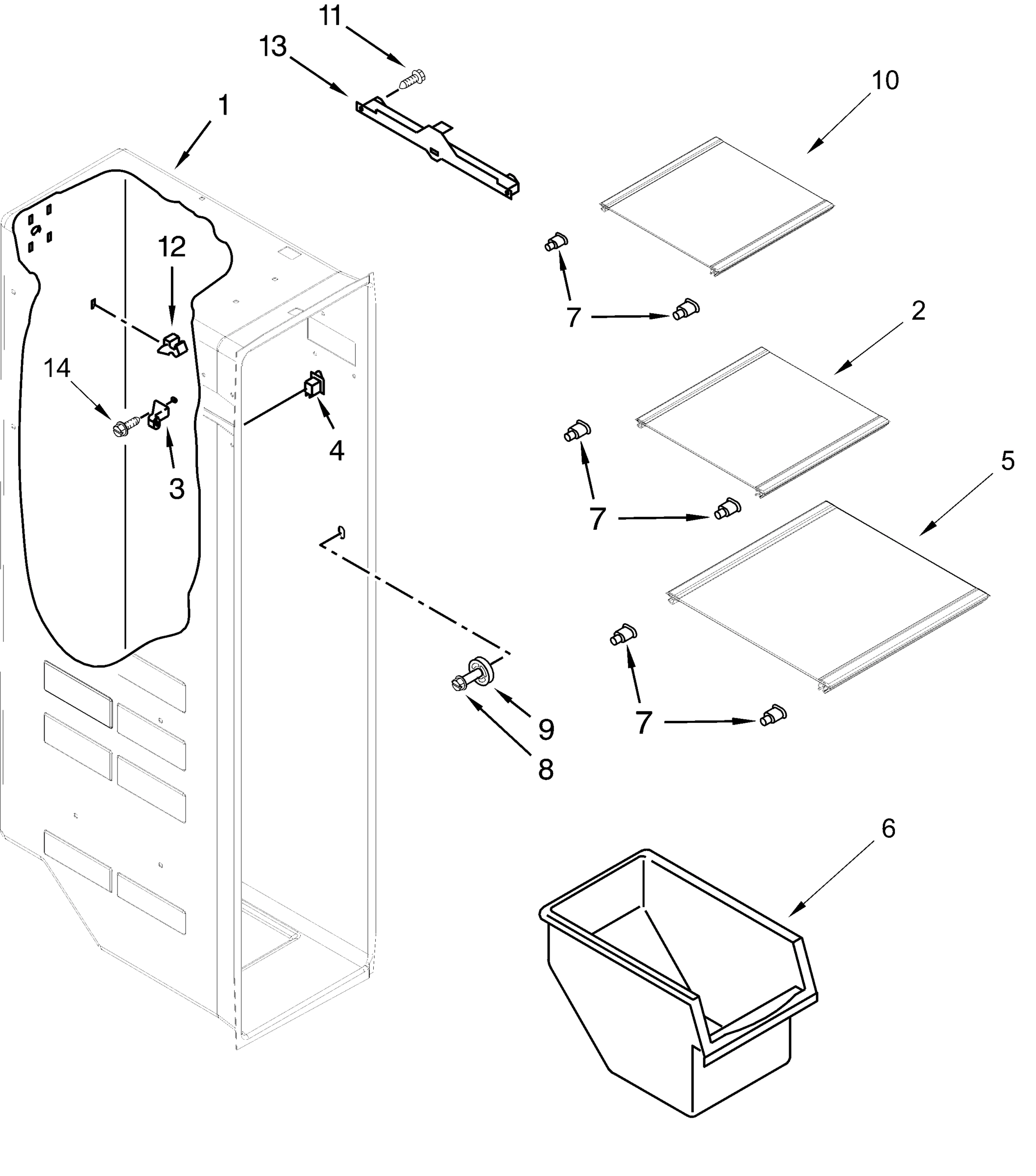FREEZER LINER PARTS
