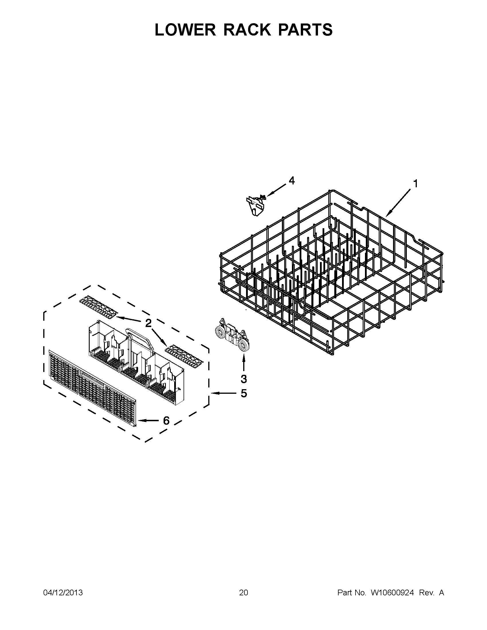 10 - LOWER RACK PARTS