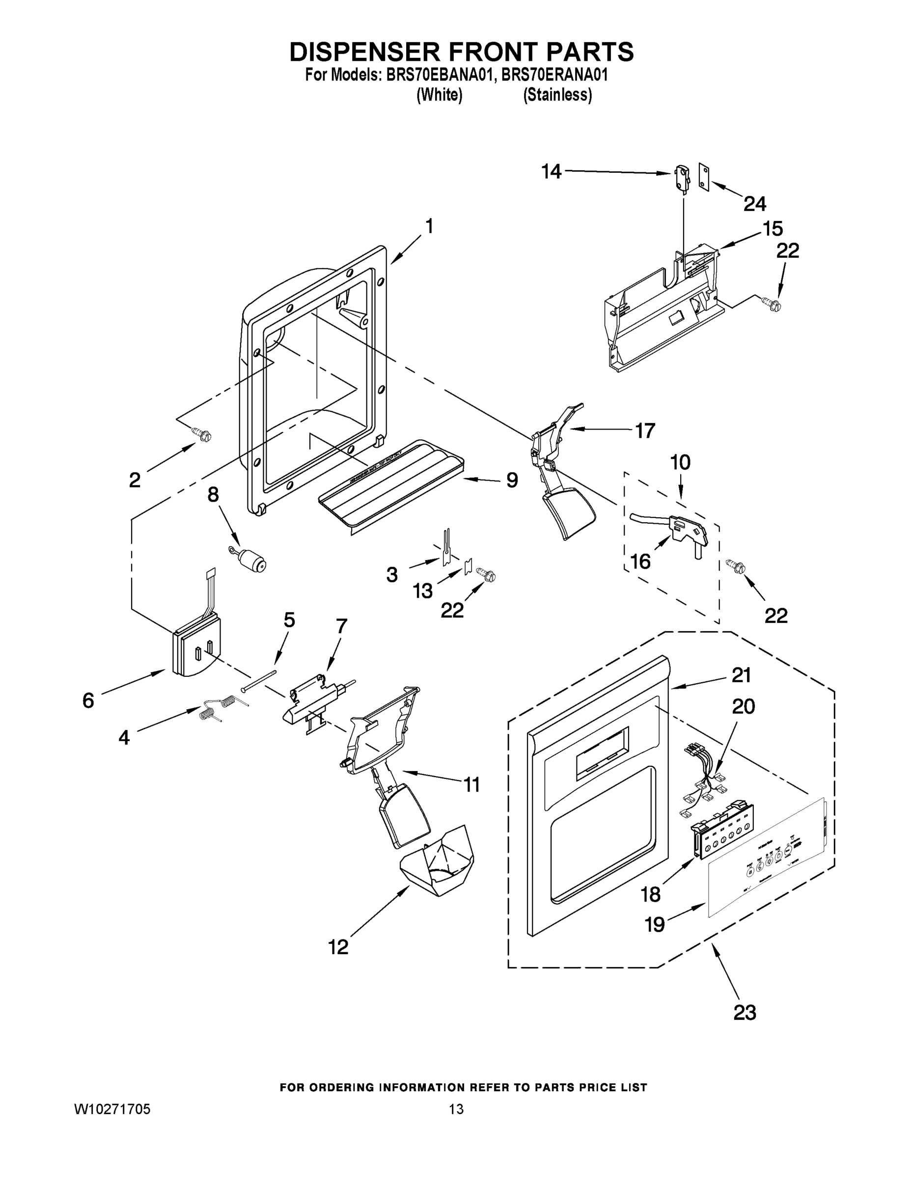 08 - DISPENSER FRONT PARTS