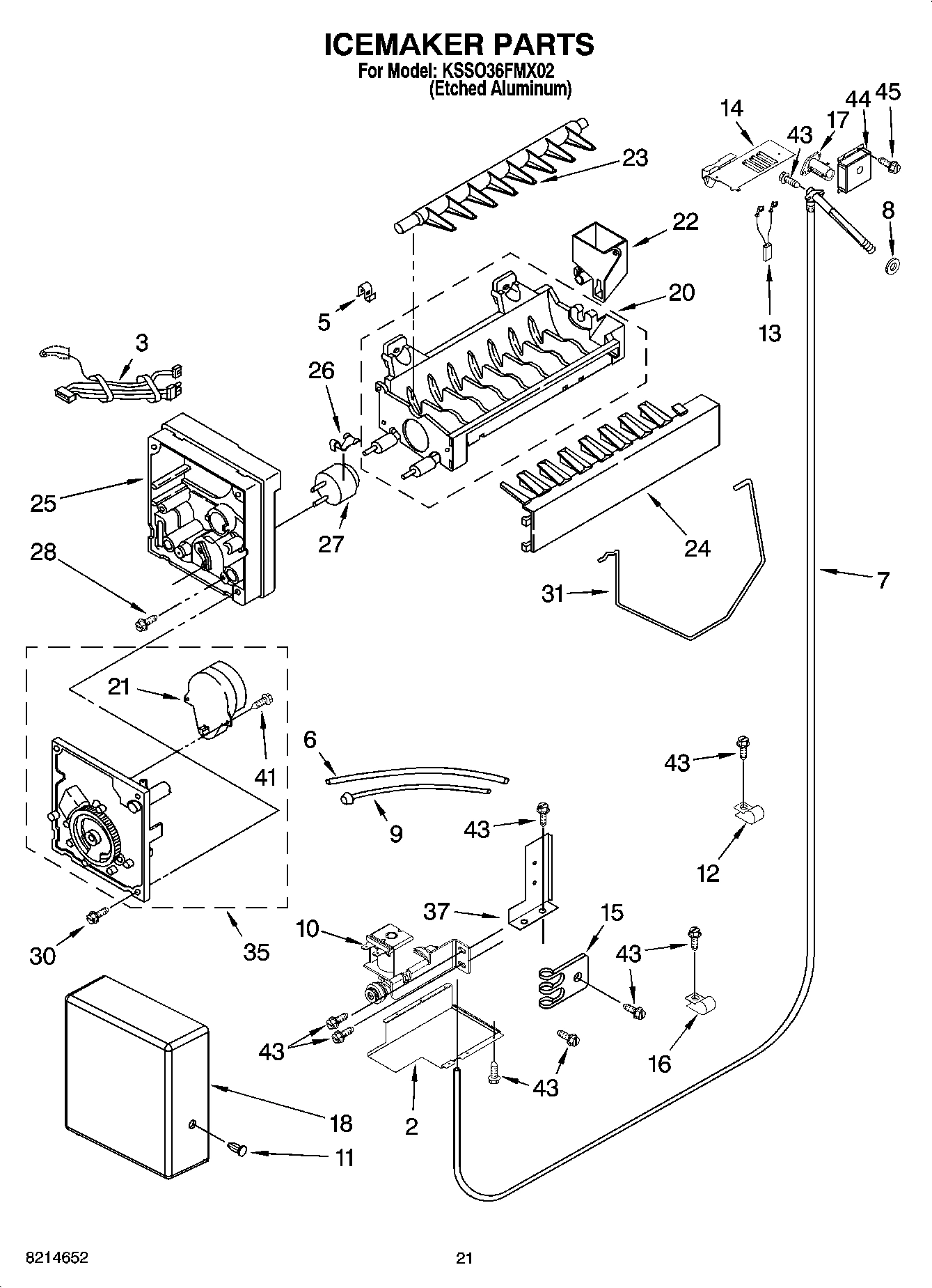 13 - ICEMAKER PARTS