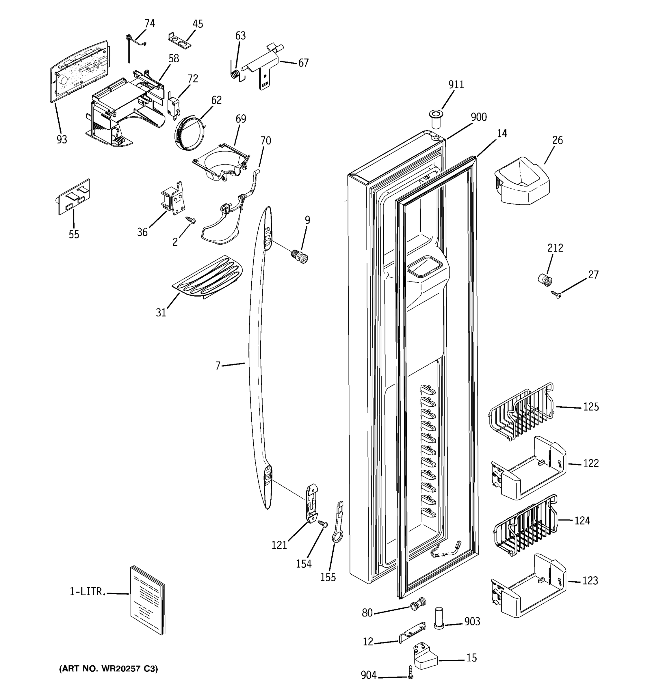 FREEZER DOOR