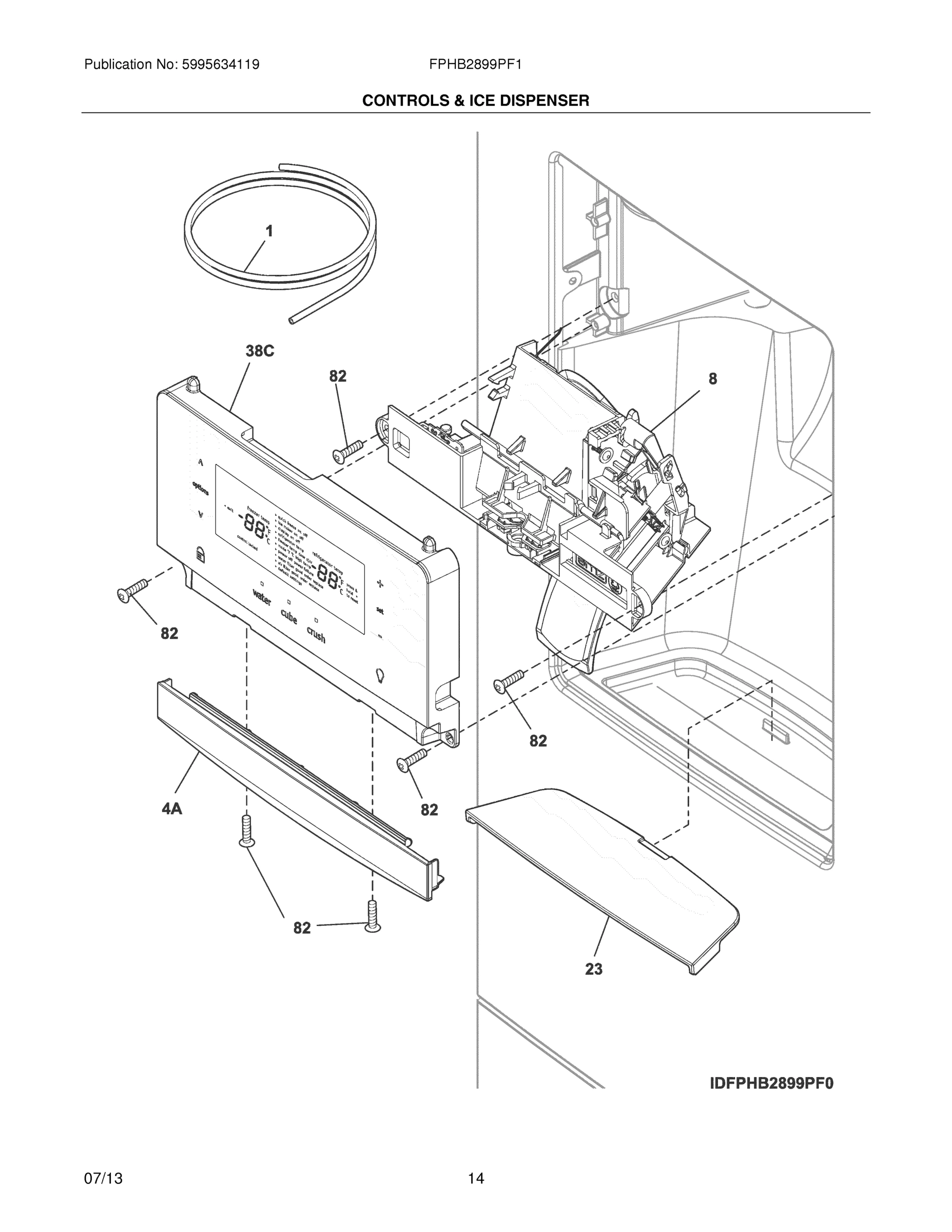 13 - CONTROLS & ICE DISPENSER