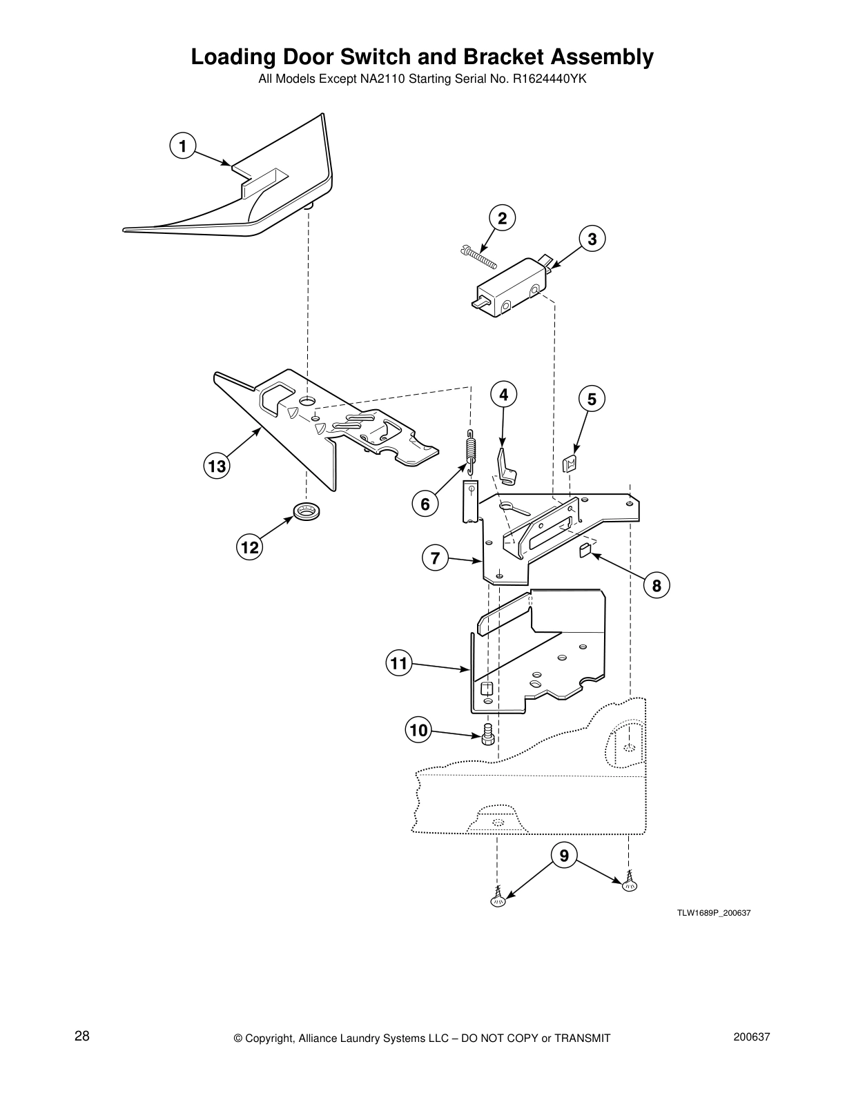 Loading Door Switch and Bracket Assembly