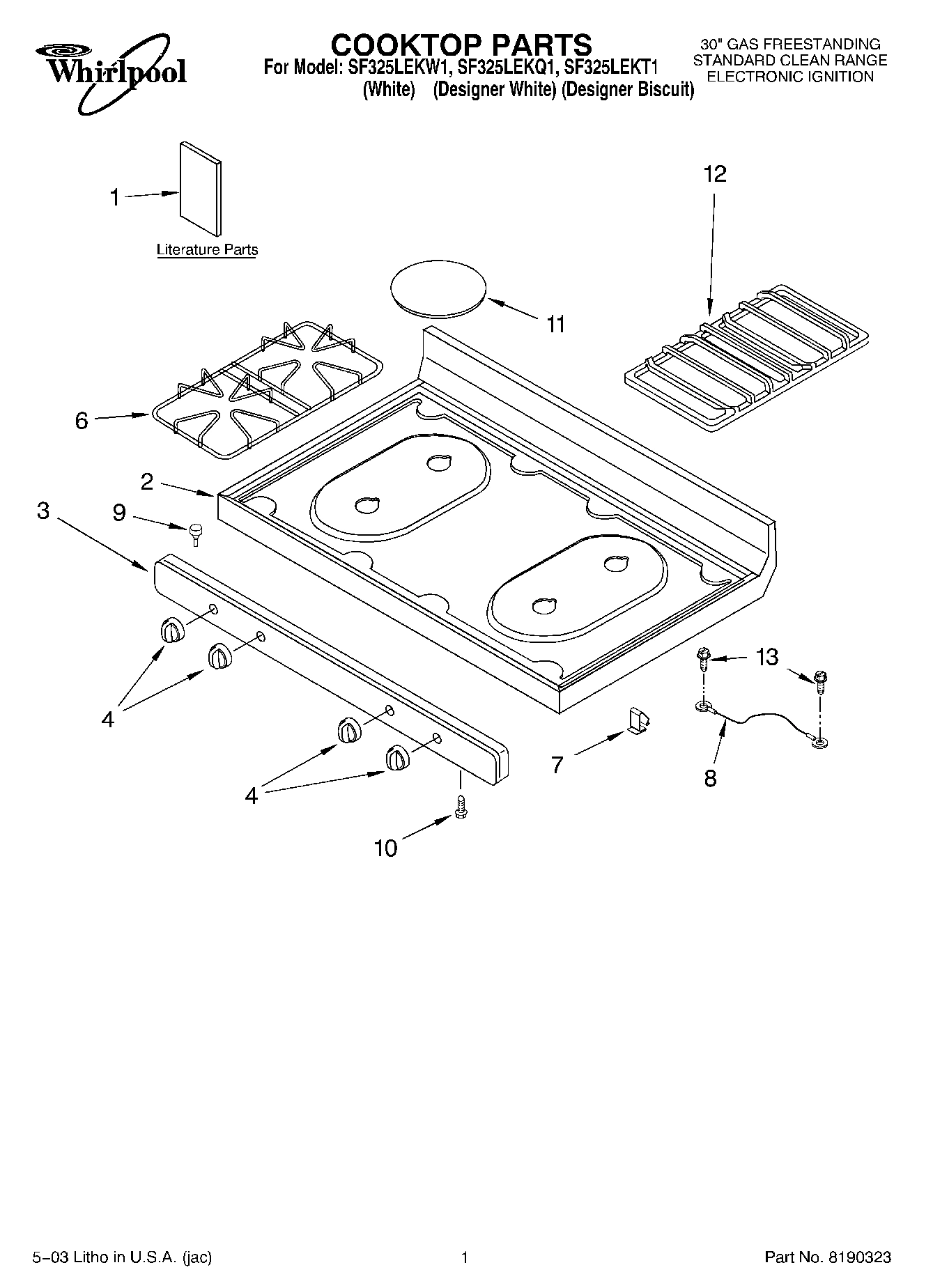 01 - COOKTOP PARTS