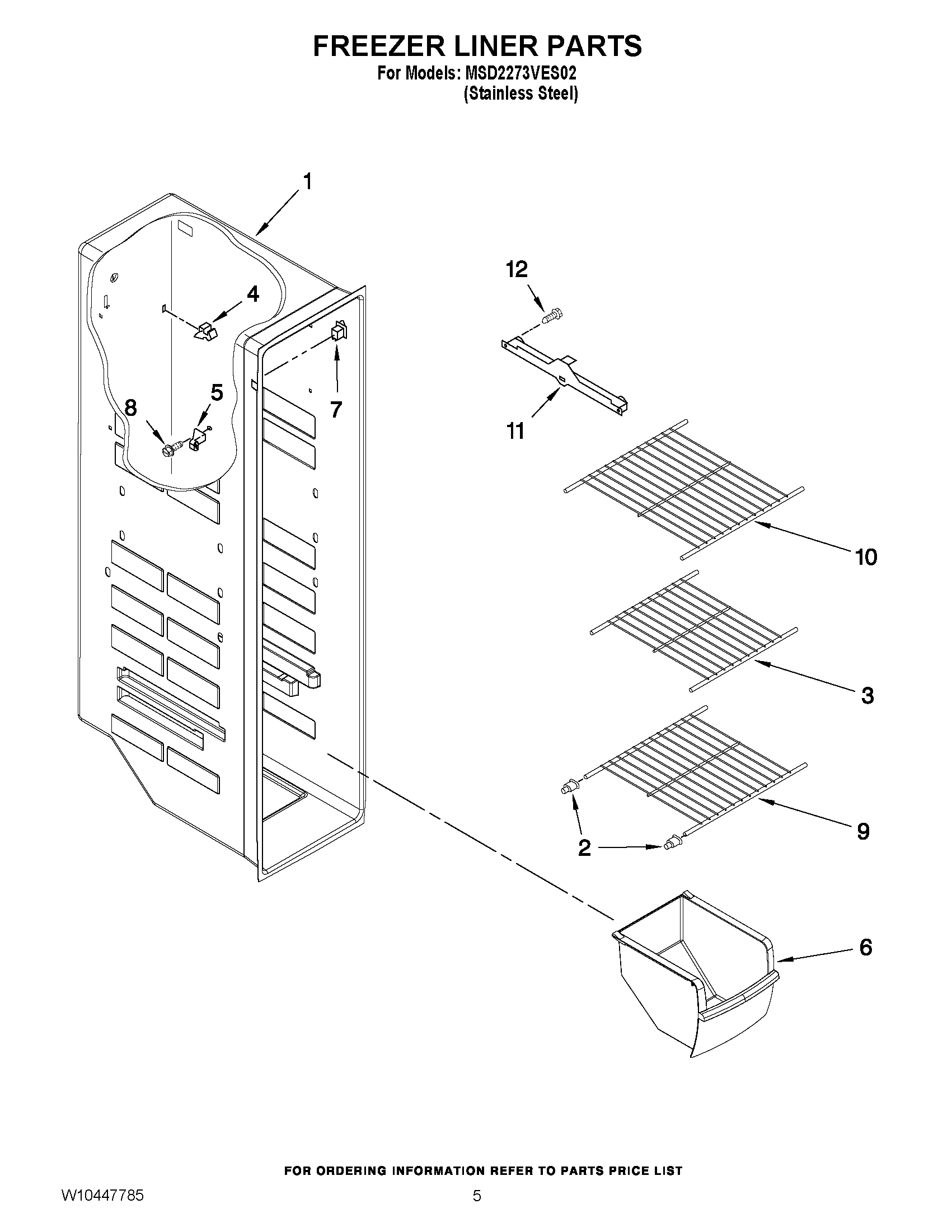 04 - FREEZER LINER PARTS
