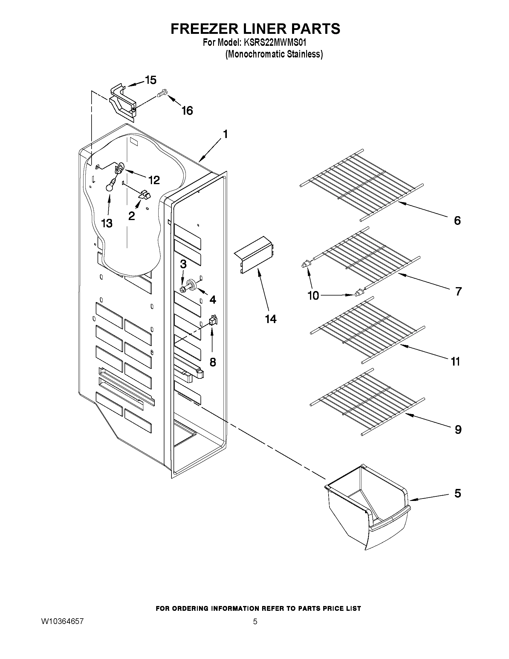 04 - FREEZER LINER PARTS