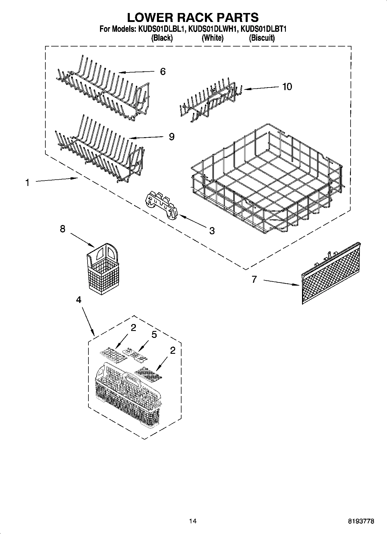 11 - LOWER RACK PARTS
