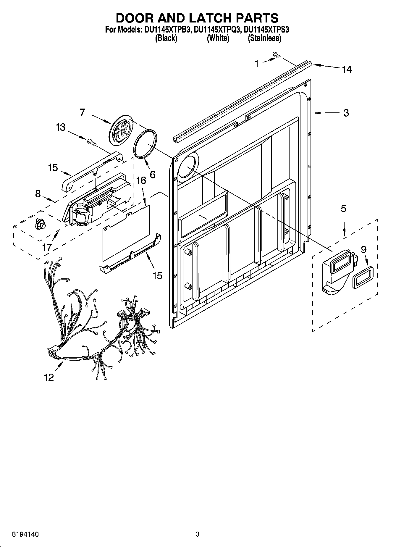03 - DOOR AND LATCH PARTS