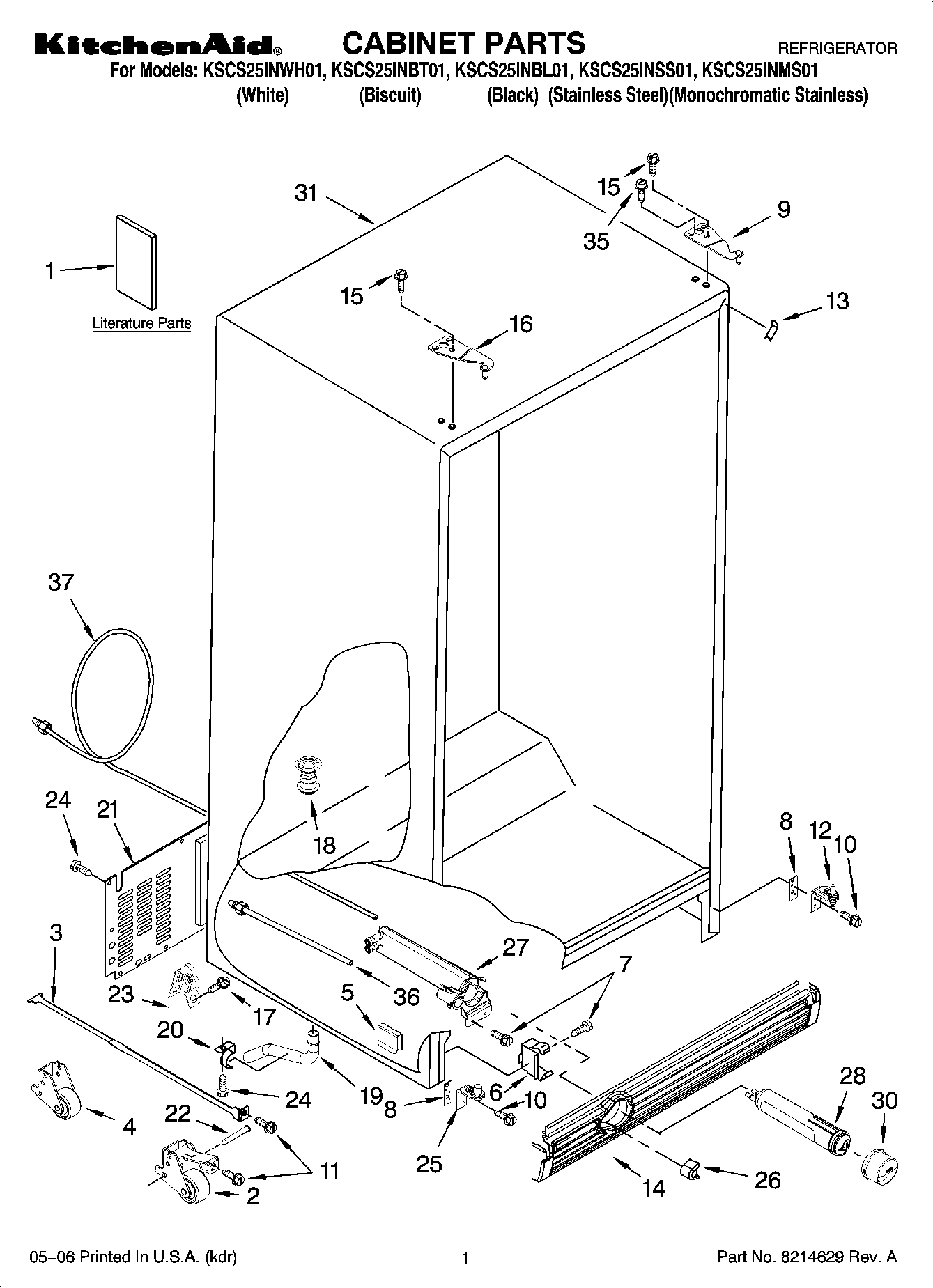 01 - CABINET PARTS