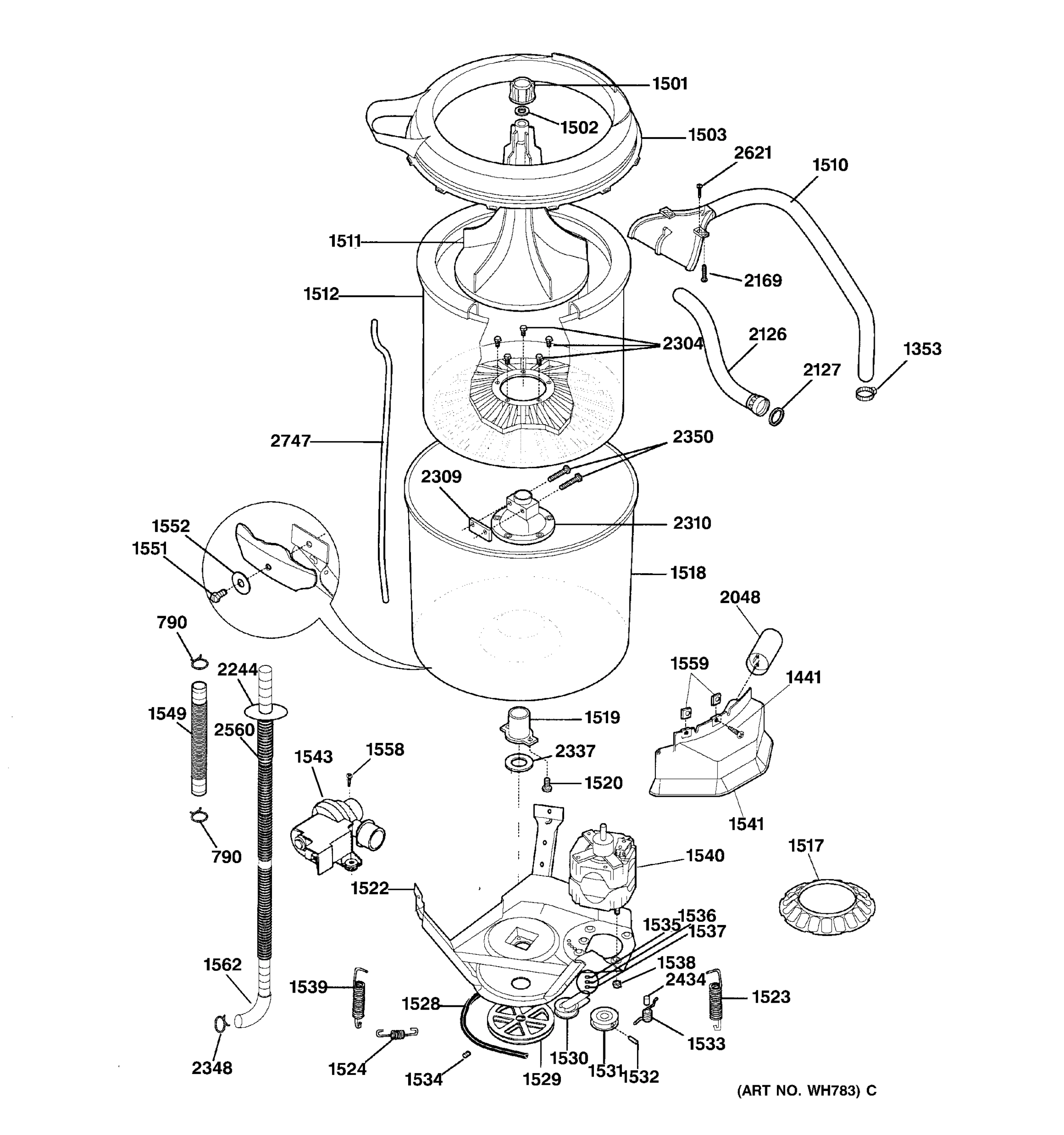 WASHER MOTOR & TUB