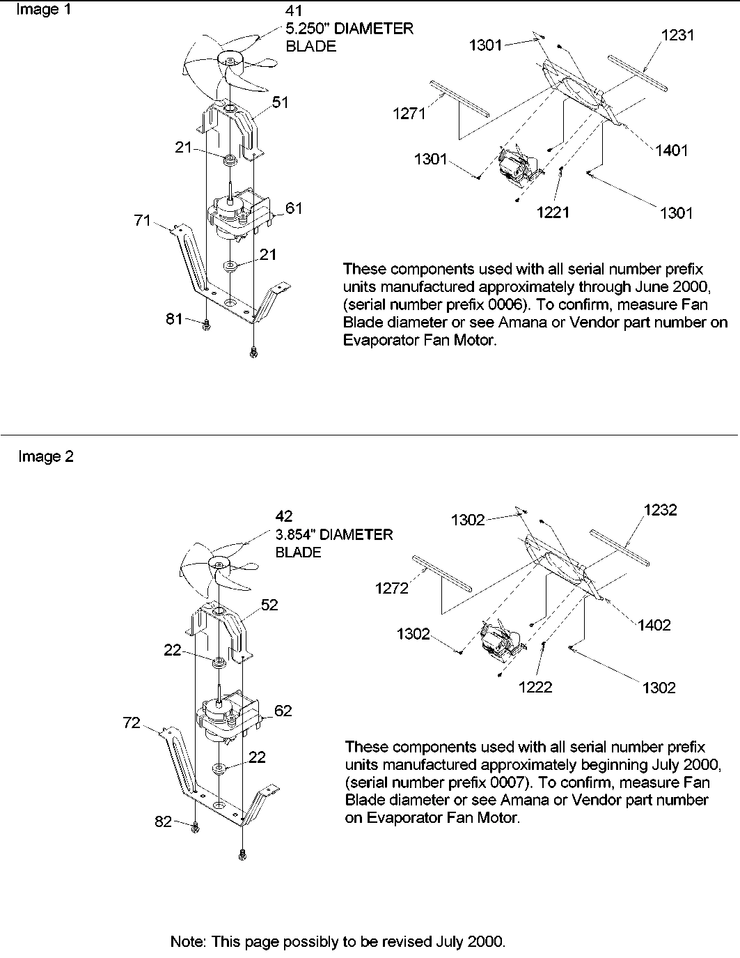 05 - Evaporator Fan Motor Assembly