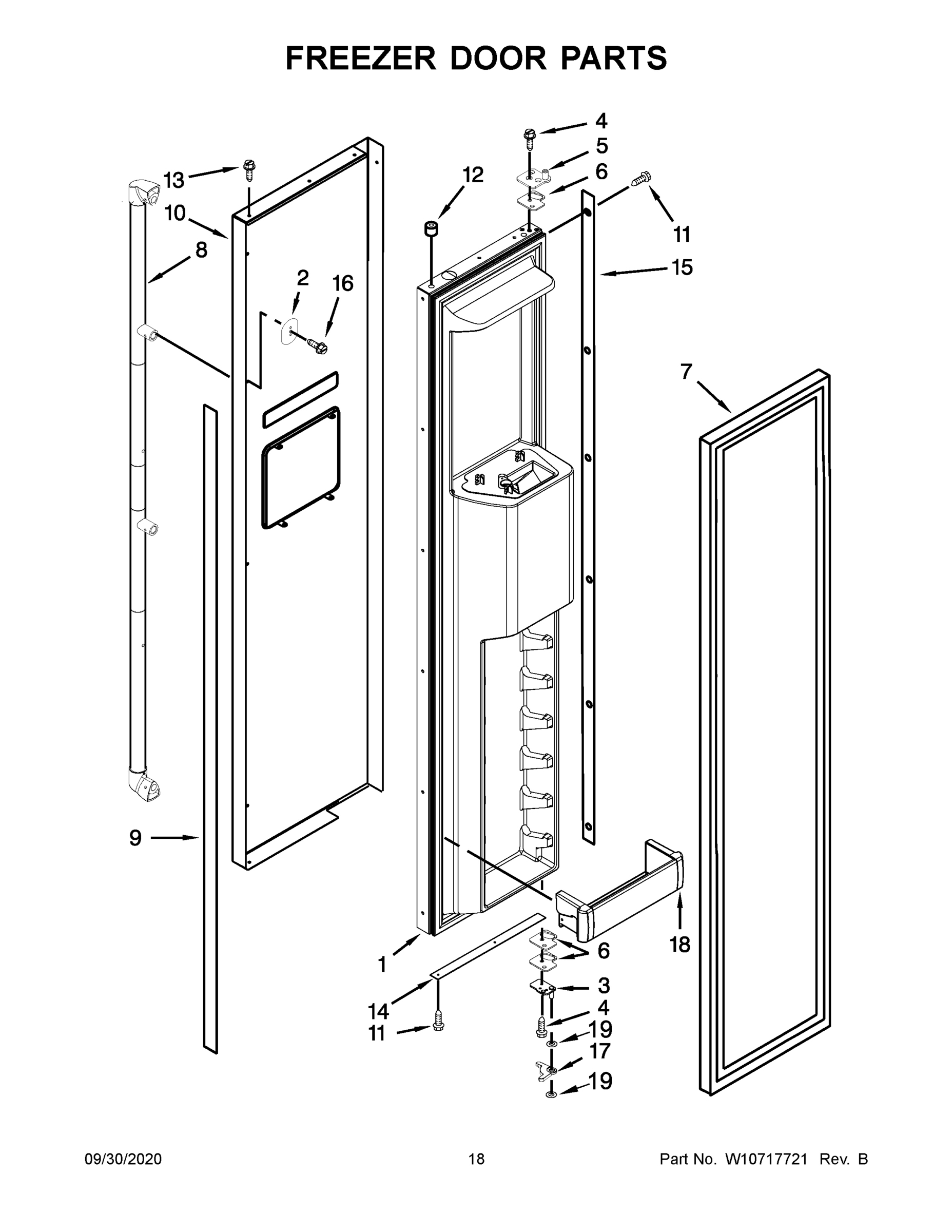 10 - FREEZER DOOR PARTS