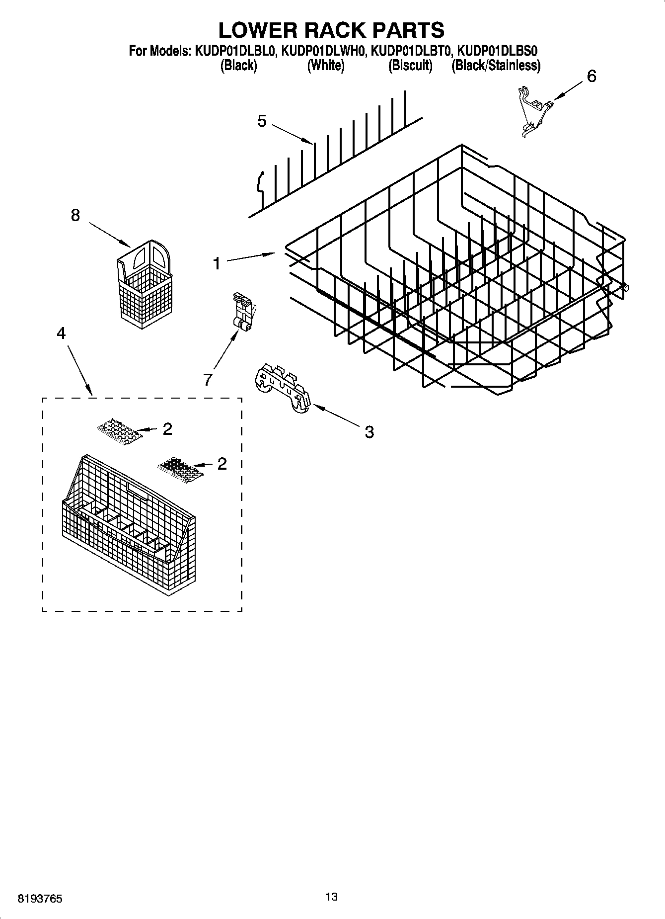 10 - LOWER RACK PARTS