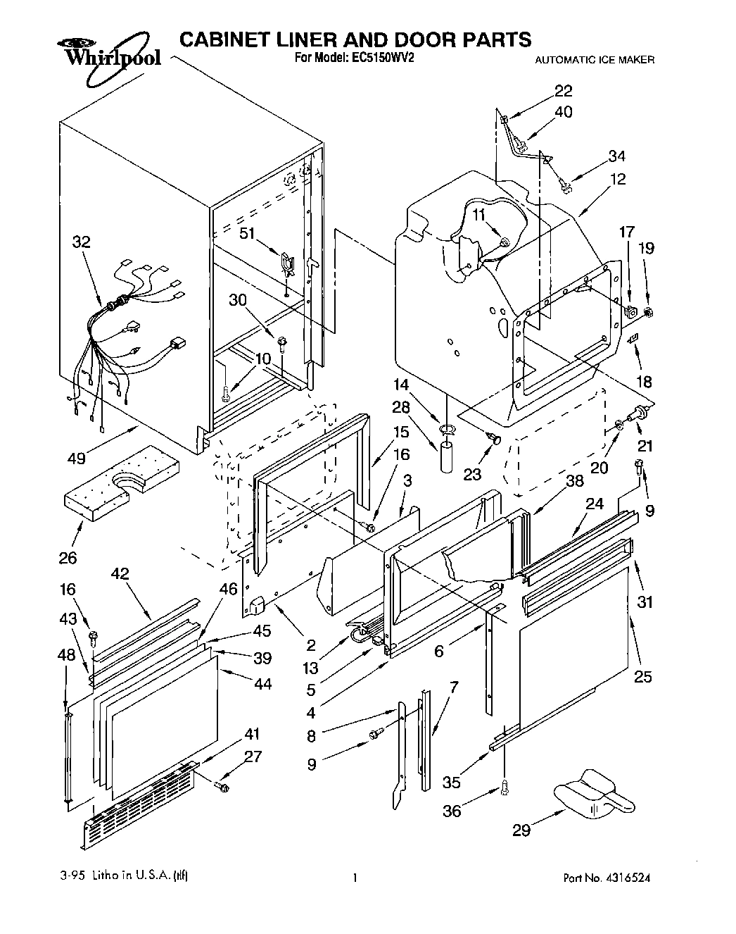 01 - CABINET LINER AND DOOR, LITERATURE