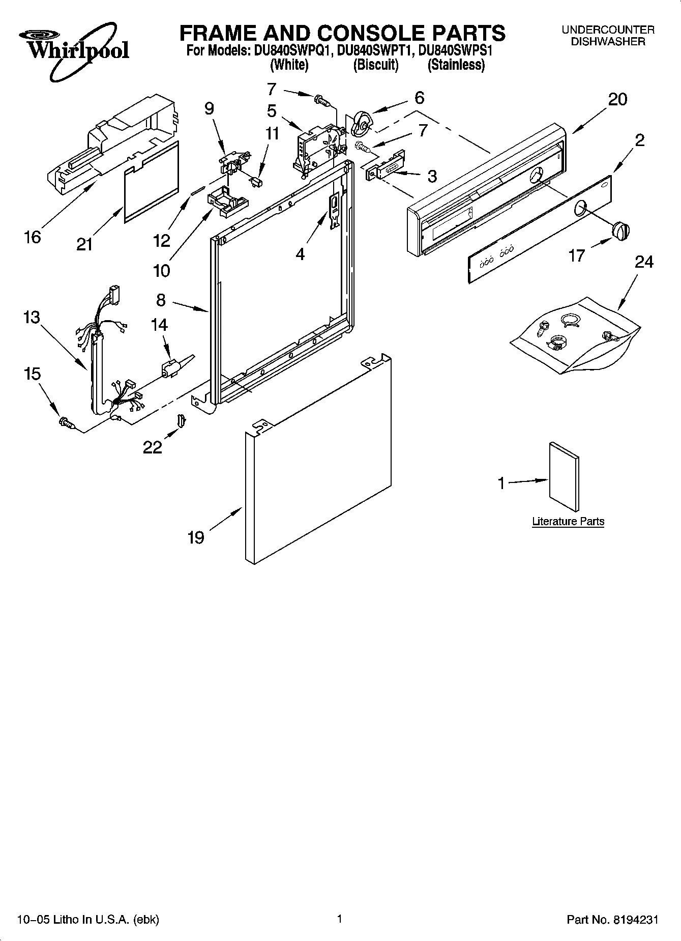 01 - FRAME AND CONSOLE PARTS