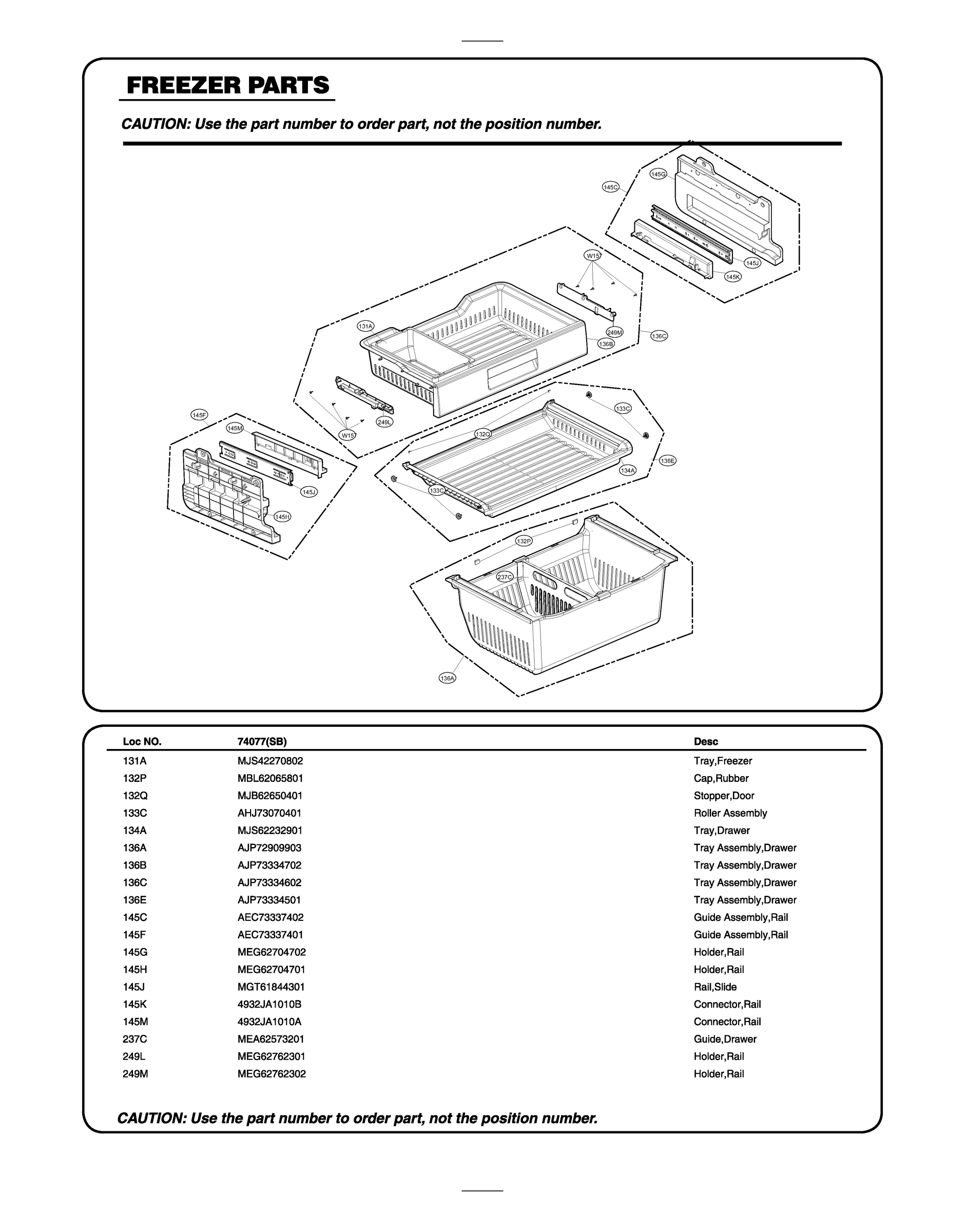 FREEZER PARTS