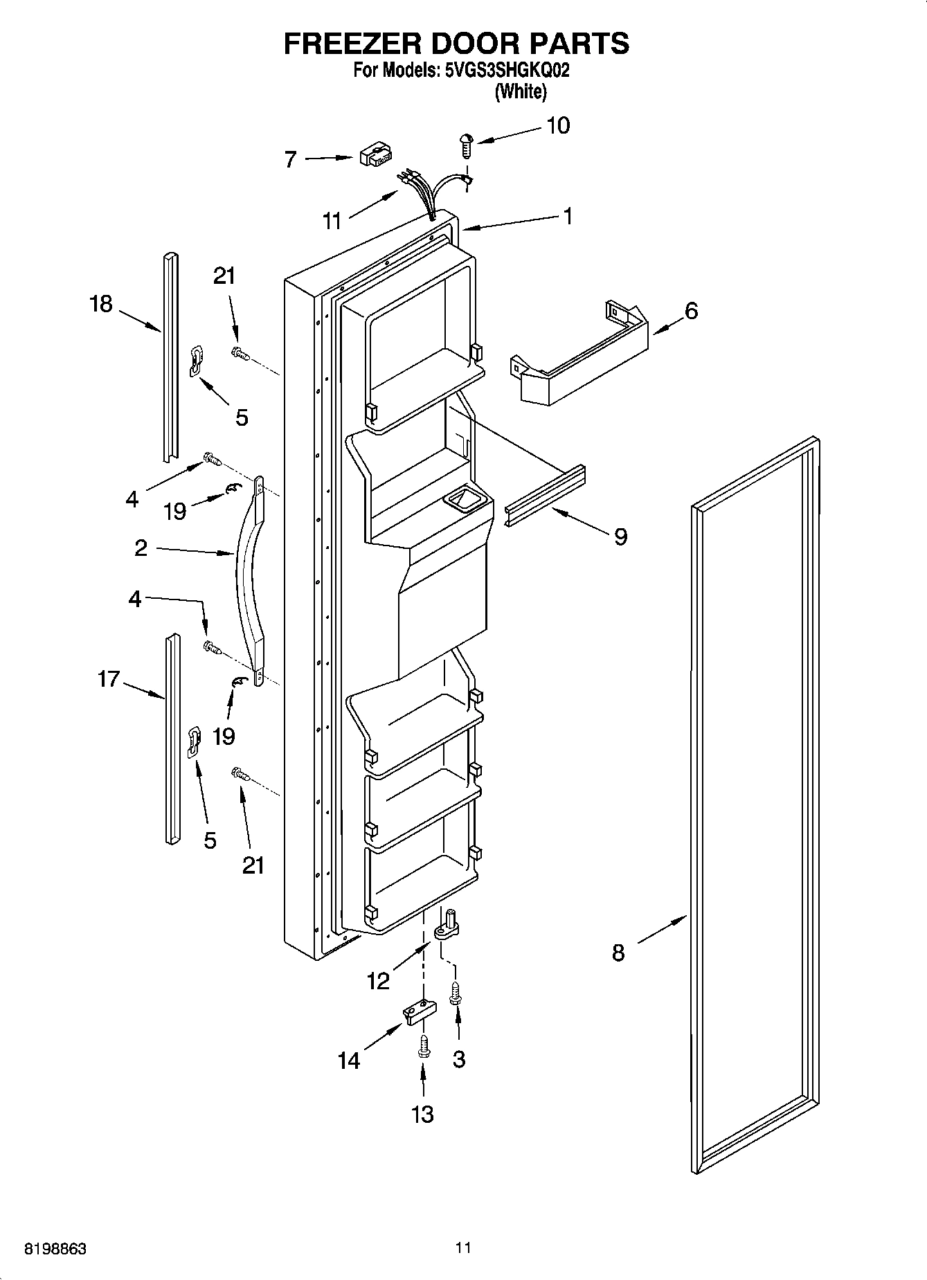 07 - FREEZER DOOR PARTS